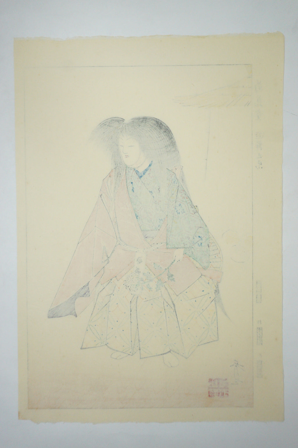 Japanese Woodblock Print Set 1930s Originals "Famous Noh Plays depicted" 0619G12