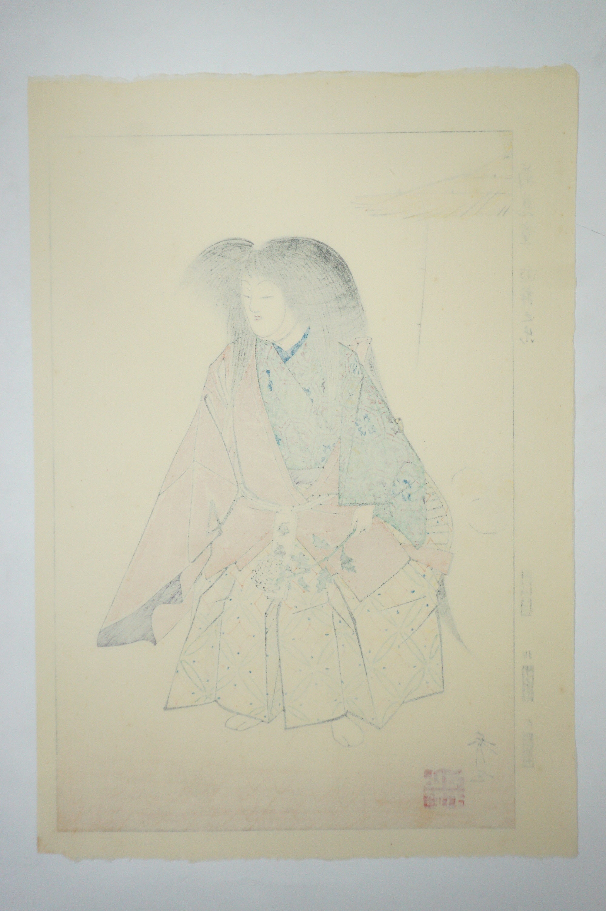 Japanese Woodblock Print Set 1930s Originals "Famous Noh Plays depicted" 0619G12