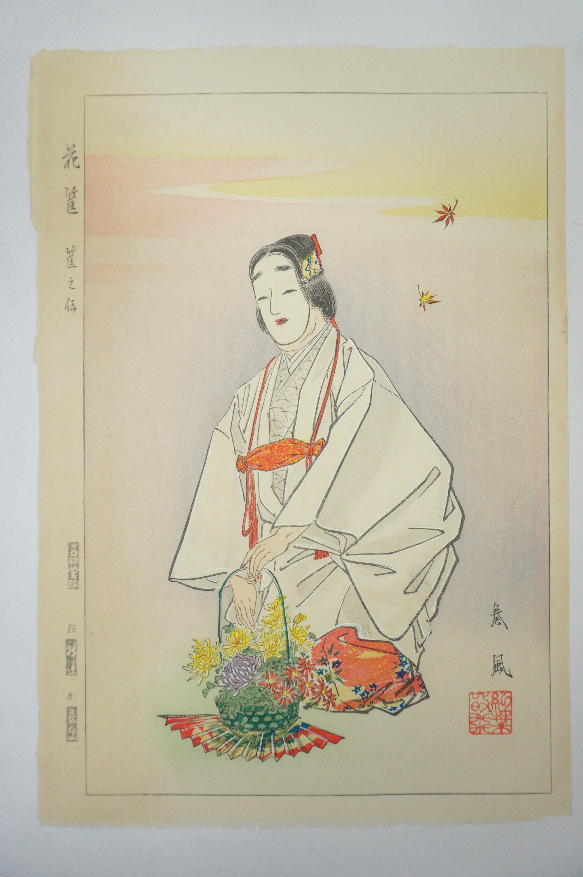 Japanese Woodblock Print Set 1930s Originals "Famous Noh Plays depicted" 0619G12
