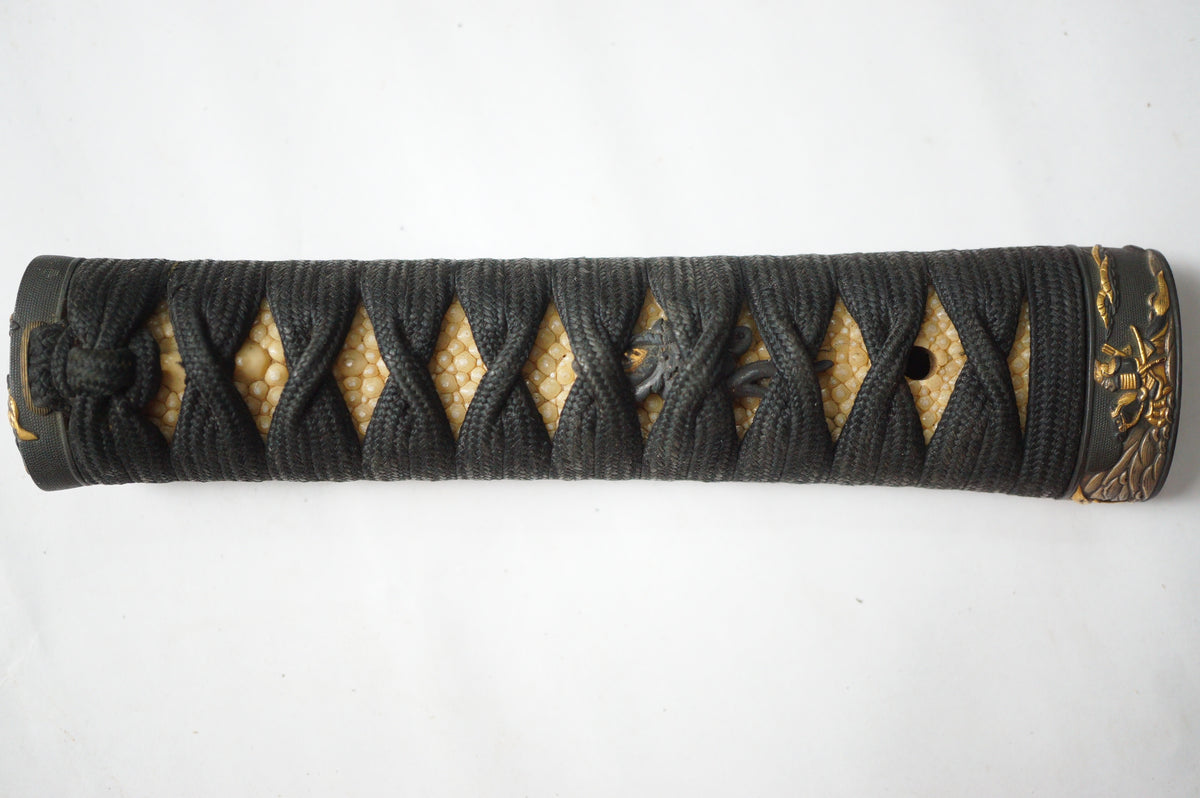 Japanese Wakizashi Sword with Gold & Silver Inlays Antique Original fr ...