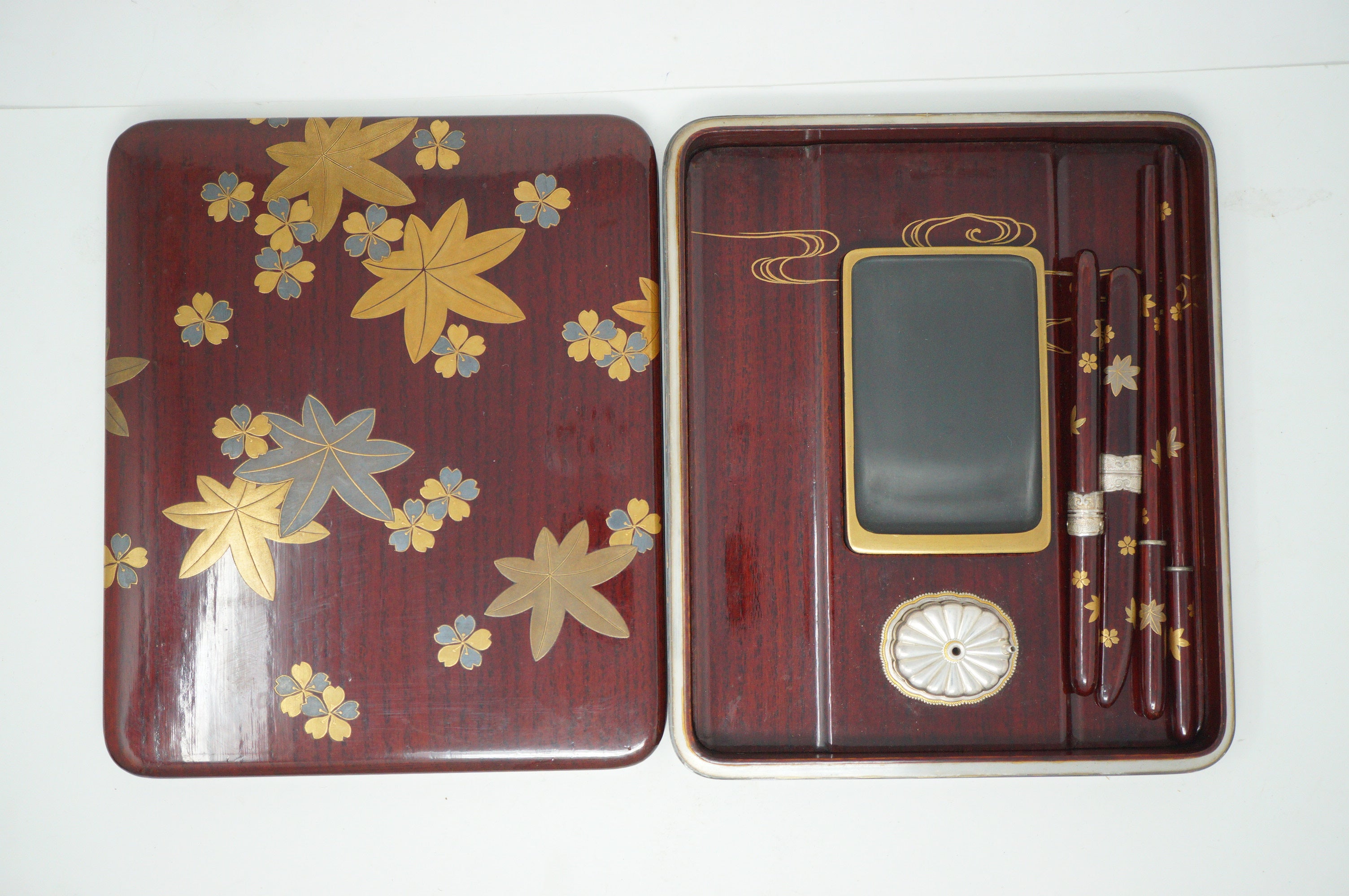 Hochwertiges japanisches Kalligraphie-Set Vintage 0602D12
