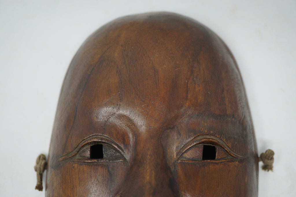 Japanische Noh-Theatermaske im Fukai-Stil aus Holz &amp; signiert aus Japan 0112F13