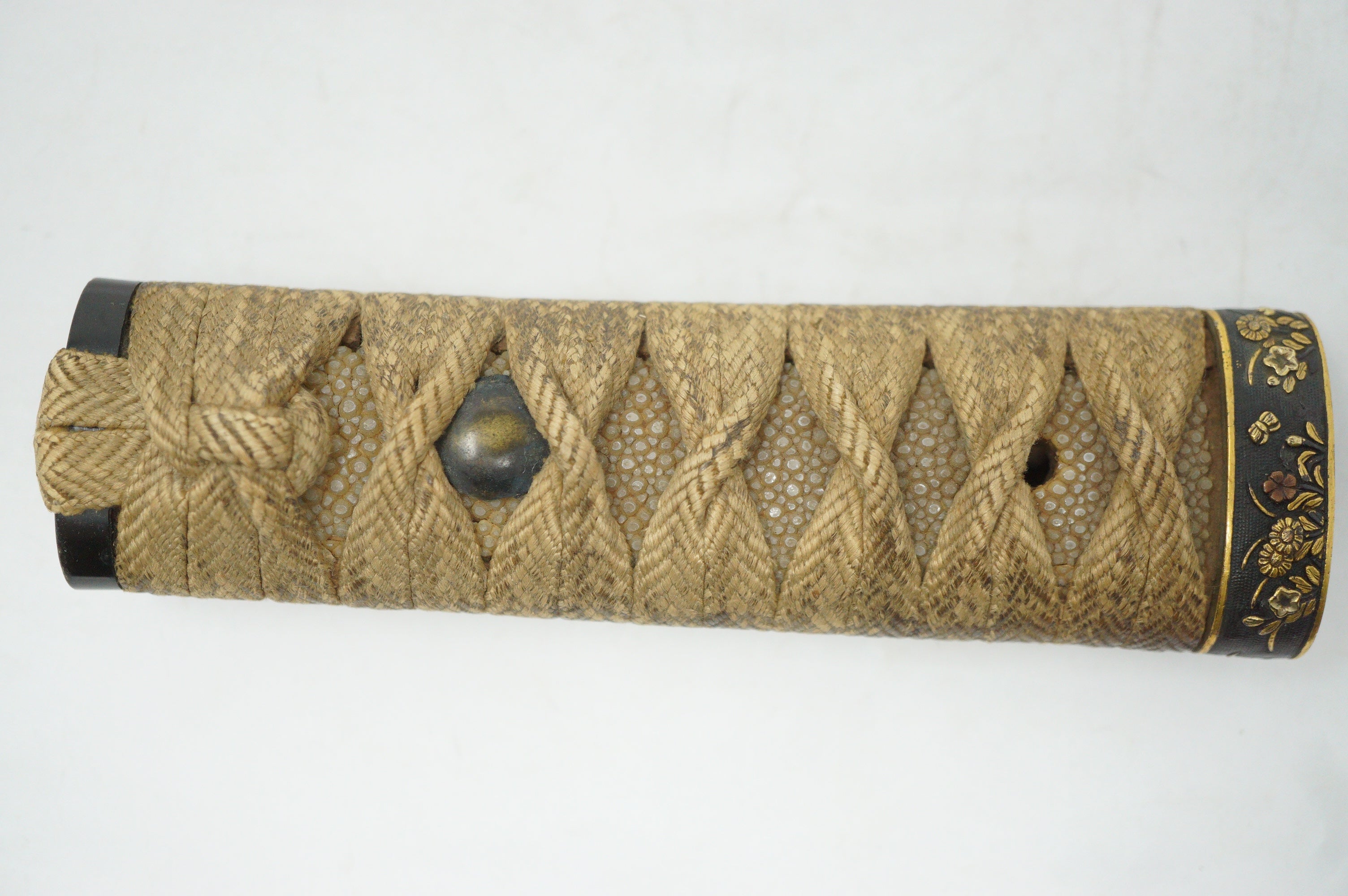Antiker Wakizashi-Kurzschwertgriff Antikes Original Tsuka aus Japan 0228F13