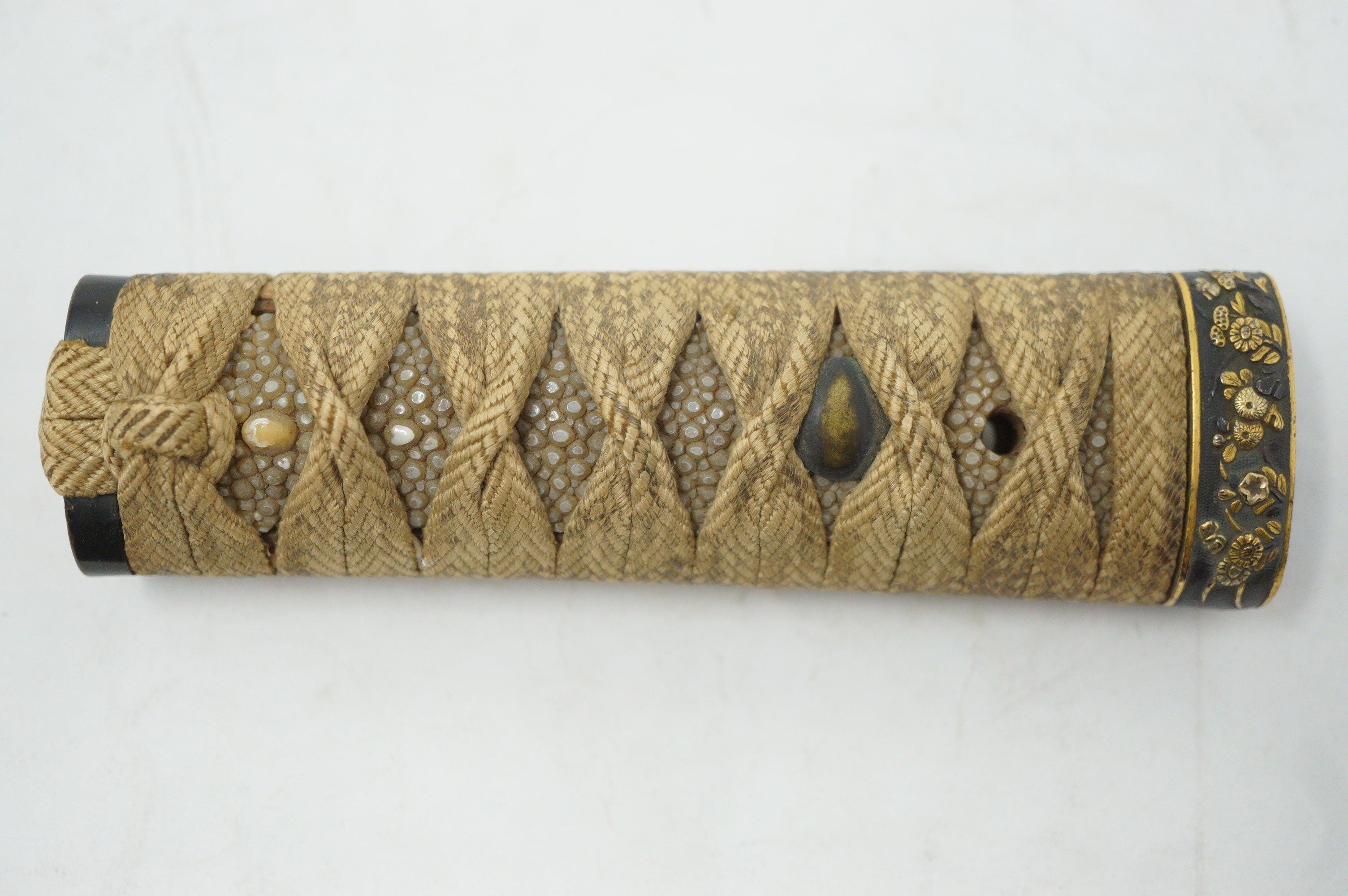 Antiker Wakizashi-Kurzschwertgriff Antikes Original Tsuka aus Japan 0228F13