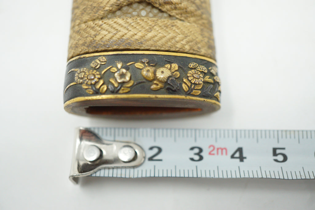 Antiker Wakizashi-Kurzschwertgriff Antikes Original Tsuka aus Japan 0228F13