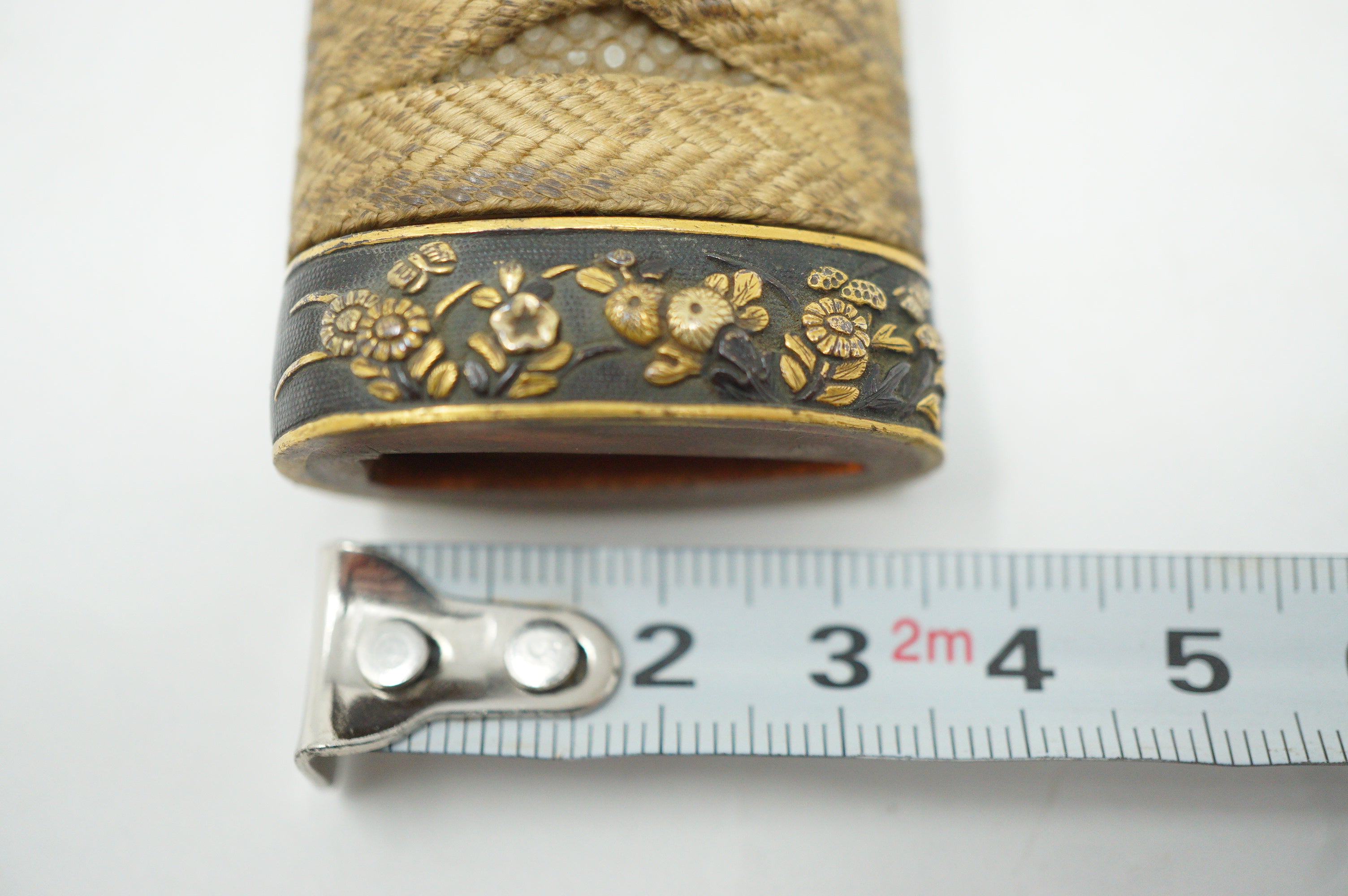 Antiker Wakizashi-Kurzschwertgriff Antikes Original Tsuka aus Japan 0228F13