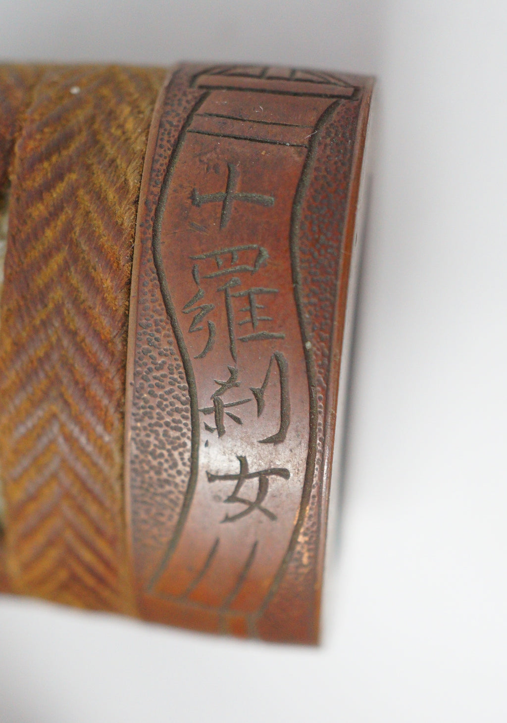 日本胁差剑，含铜镡和独特刀鞘，日本原装 0925E13