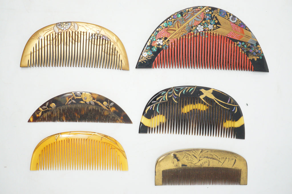 Japanese Vintage Hair Accessories Collection 18 quality Pieces in wooden Box 1101D13