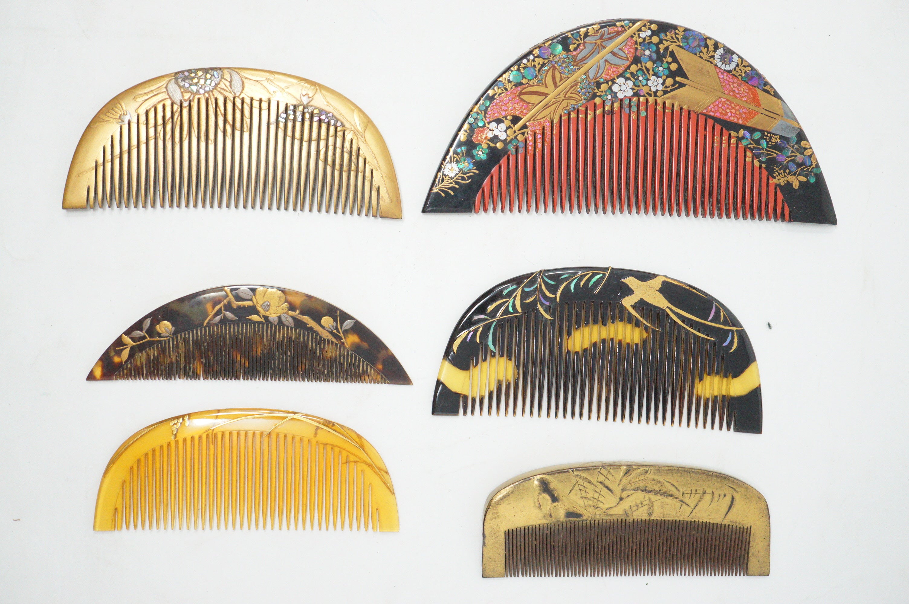Japanese Vintage Hair Accessories Collection 18 quality Pieces in wooden Box 1101D13