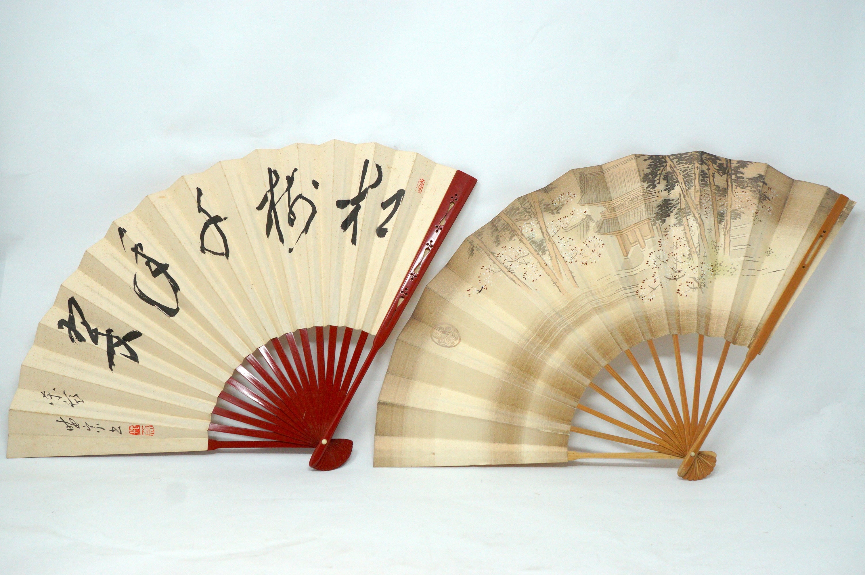 Japanische Sensu Faltfächer-Kollektion x10 Vintage Original 扇子 aus Japan 1127D13