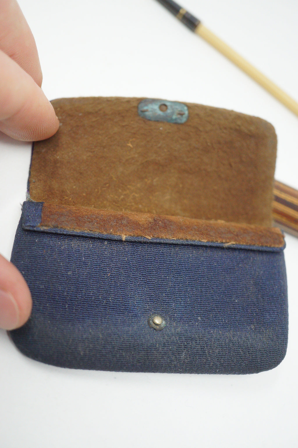 Japanese Meiji-era Kiseru Smoking Set incl. Pipe, Pouch & Pipe Container 0602D13