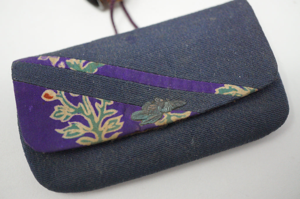 Japanese Meiji-era Kiseru Smoking Set incl. Pipe, Pouch & Pipe Container 0602D13
