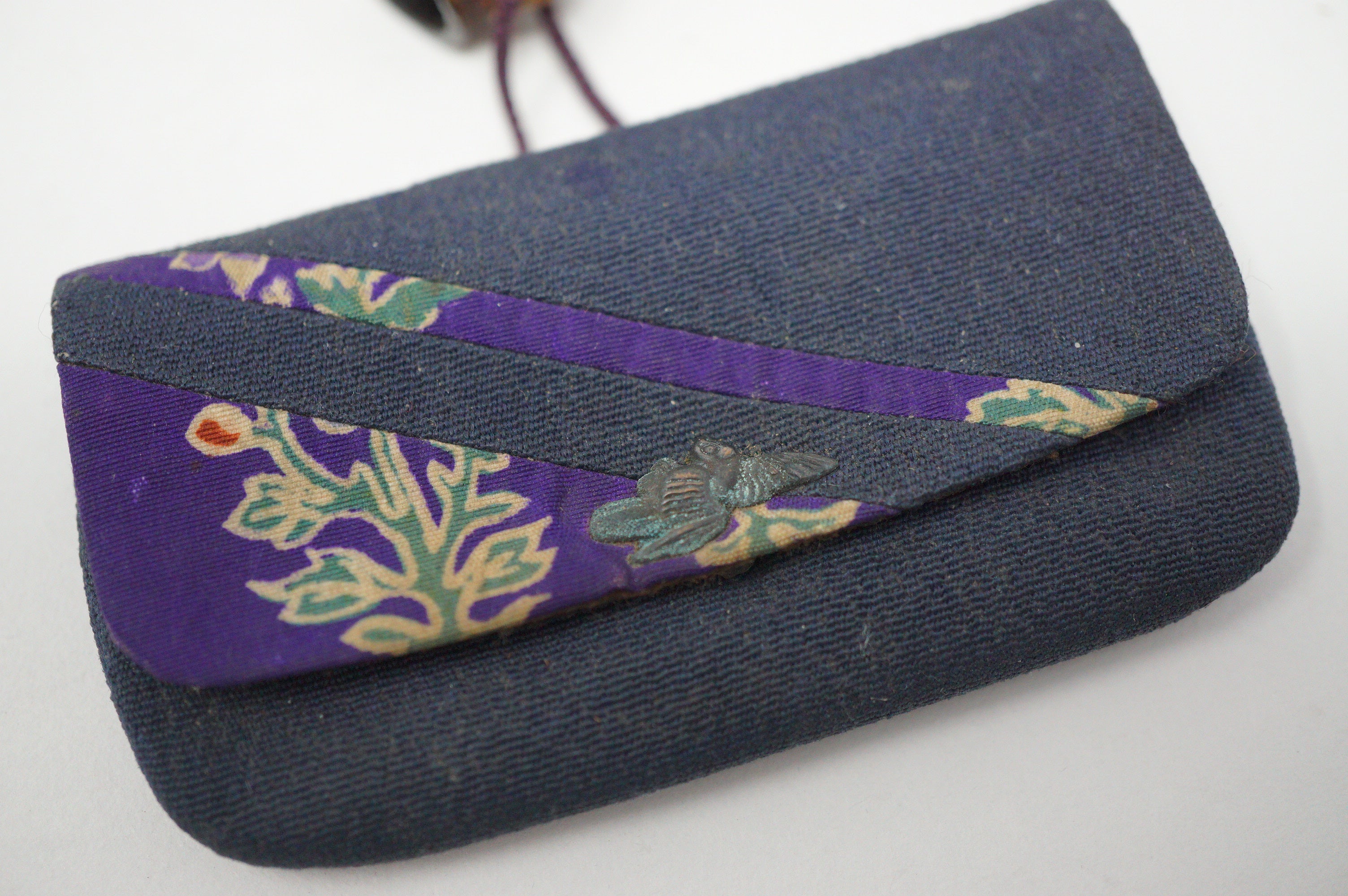 Japanese Meiji-era Kiseru Smoking Set incl. Pipe, Pouch & Pipe Container 0602D13