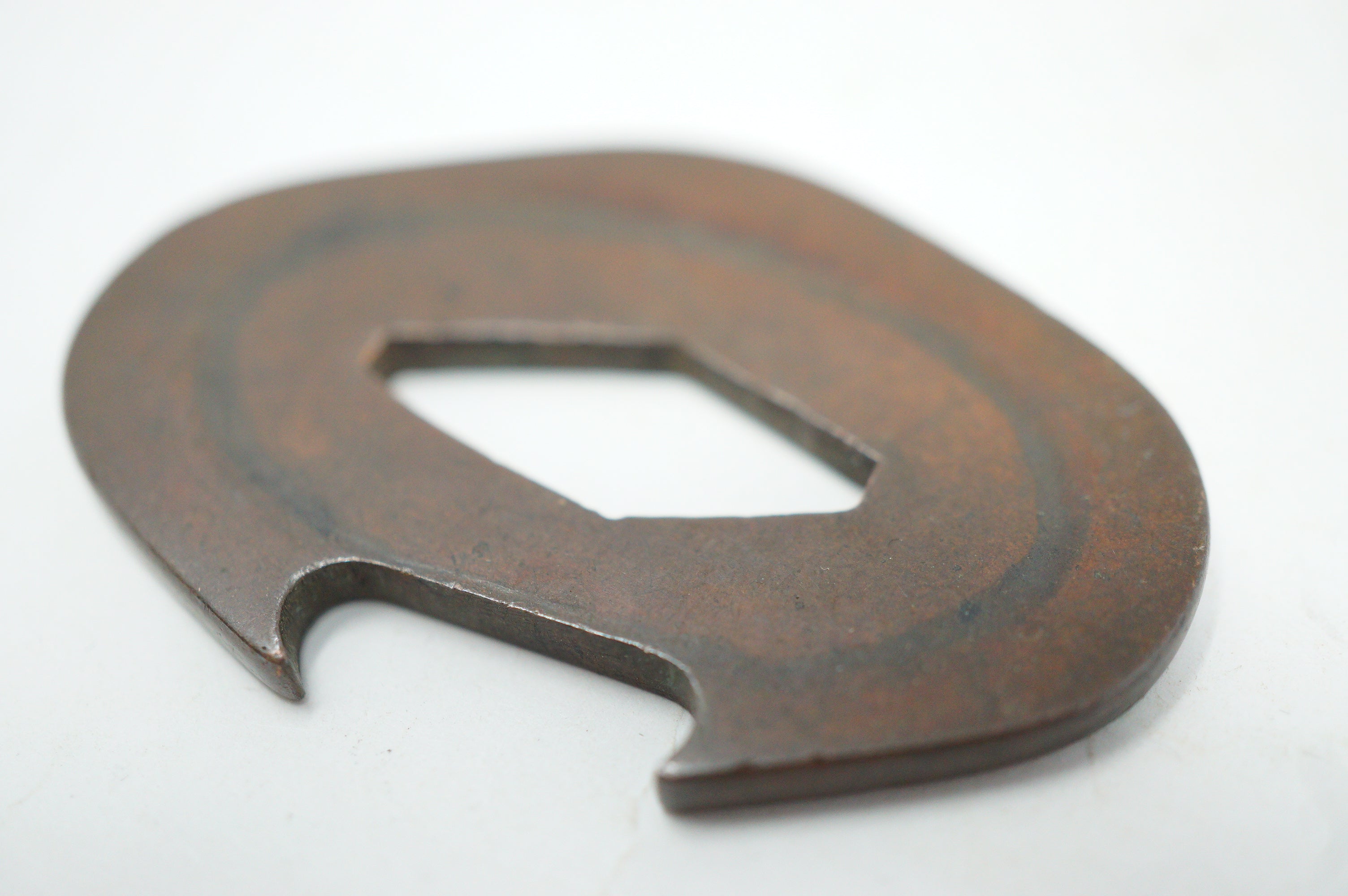 Japanischer Kupfer-Tsuba-Messerschutz, Antik, Original aus Japan 0310F14
