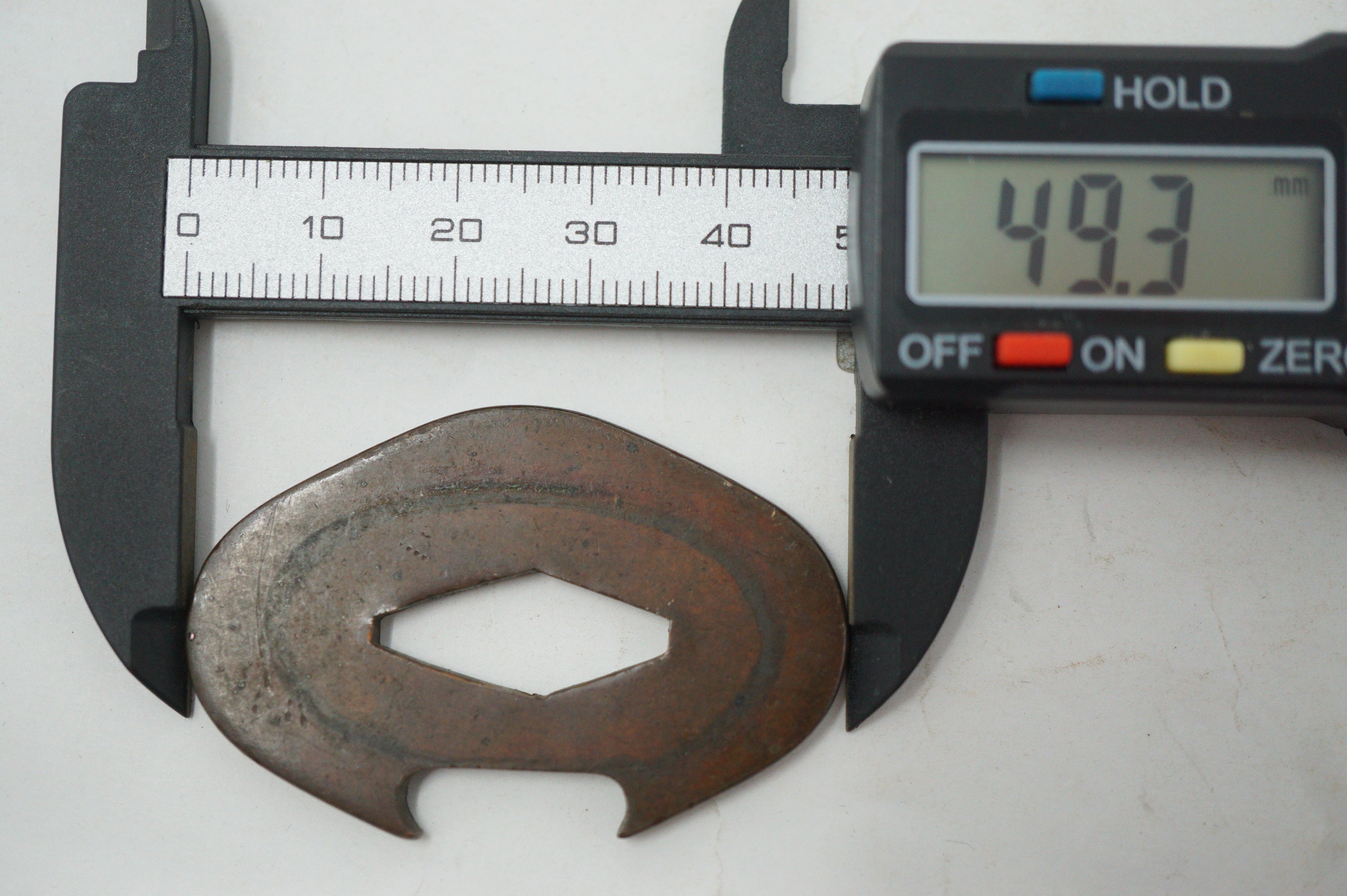 Japanischer Kupfer-Tsuba-Messerschutz, Antik, Original aus Japan 0310F14