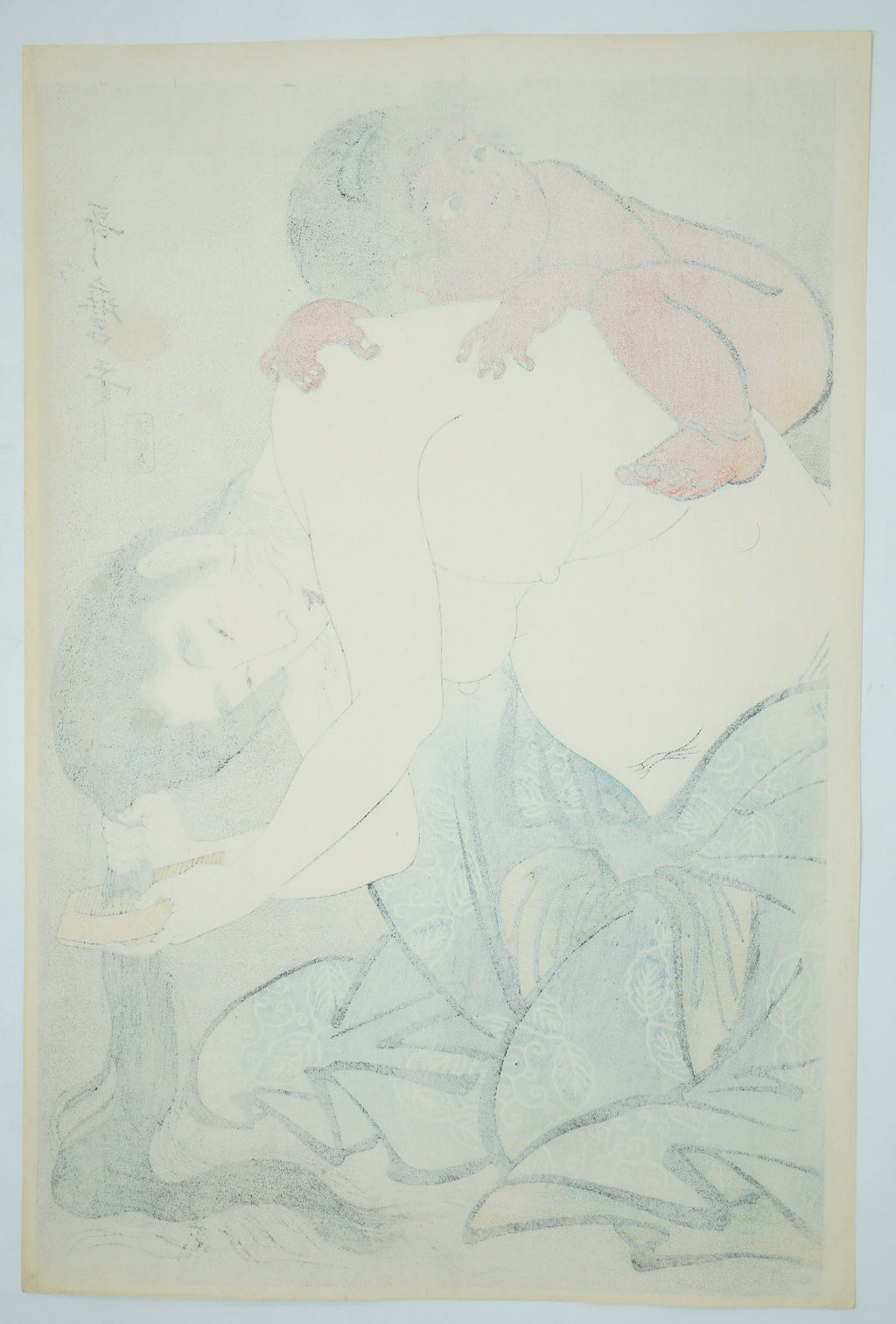Japanese Quality Woodblock Reprint - Mother & Child - by Kitagawa Utamaro 0822E14