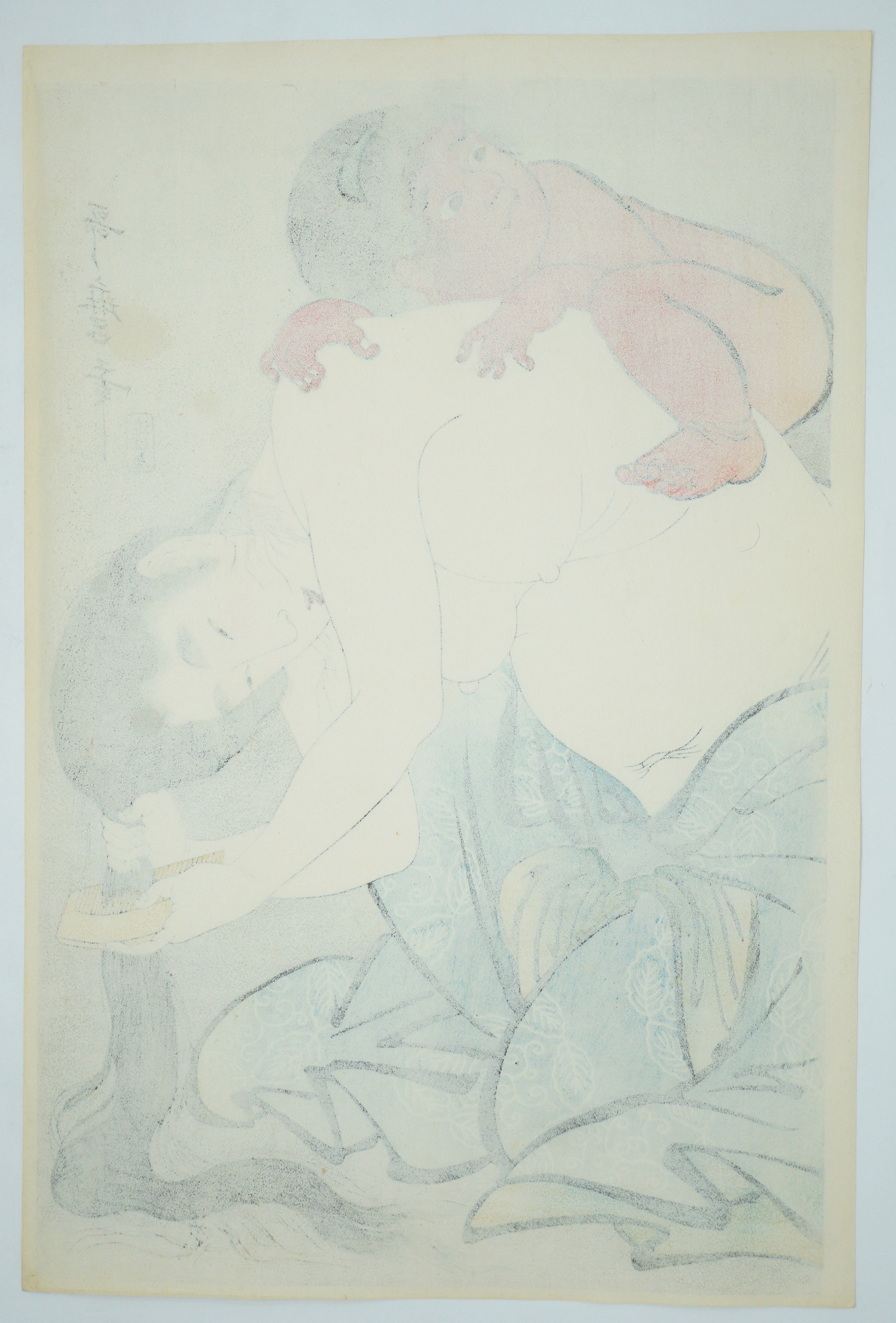 Japanese Quality Woodblock Reprint - Mother & Child - by Kitagawa Utamaro 0822E14