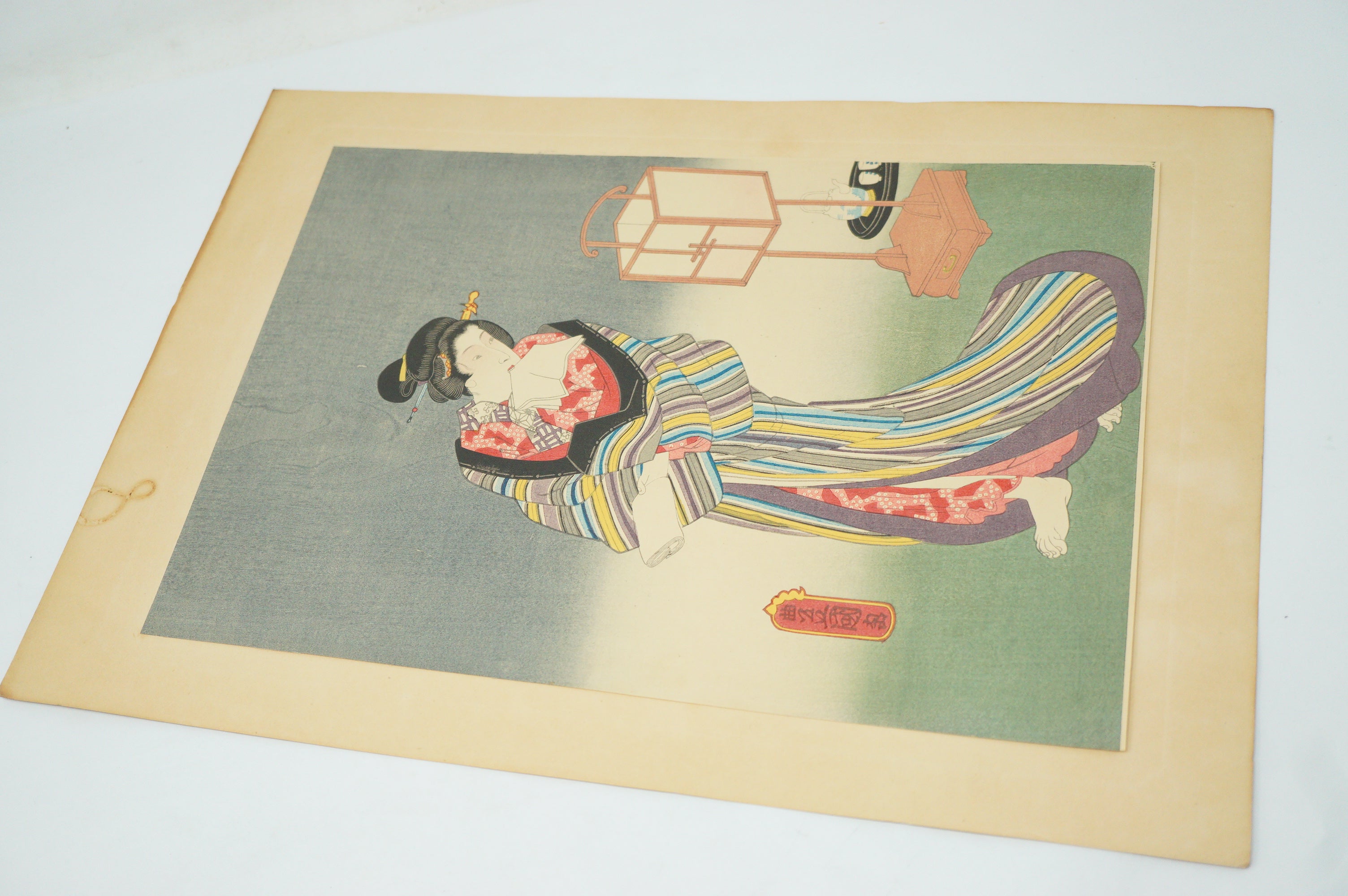 Hochwertiger japanischer Holzschnitt-Nachdruck aus den 1920er-Jahren von Utagawa Kunisada aus Japan 0904E14