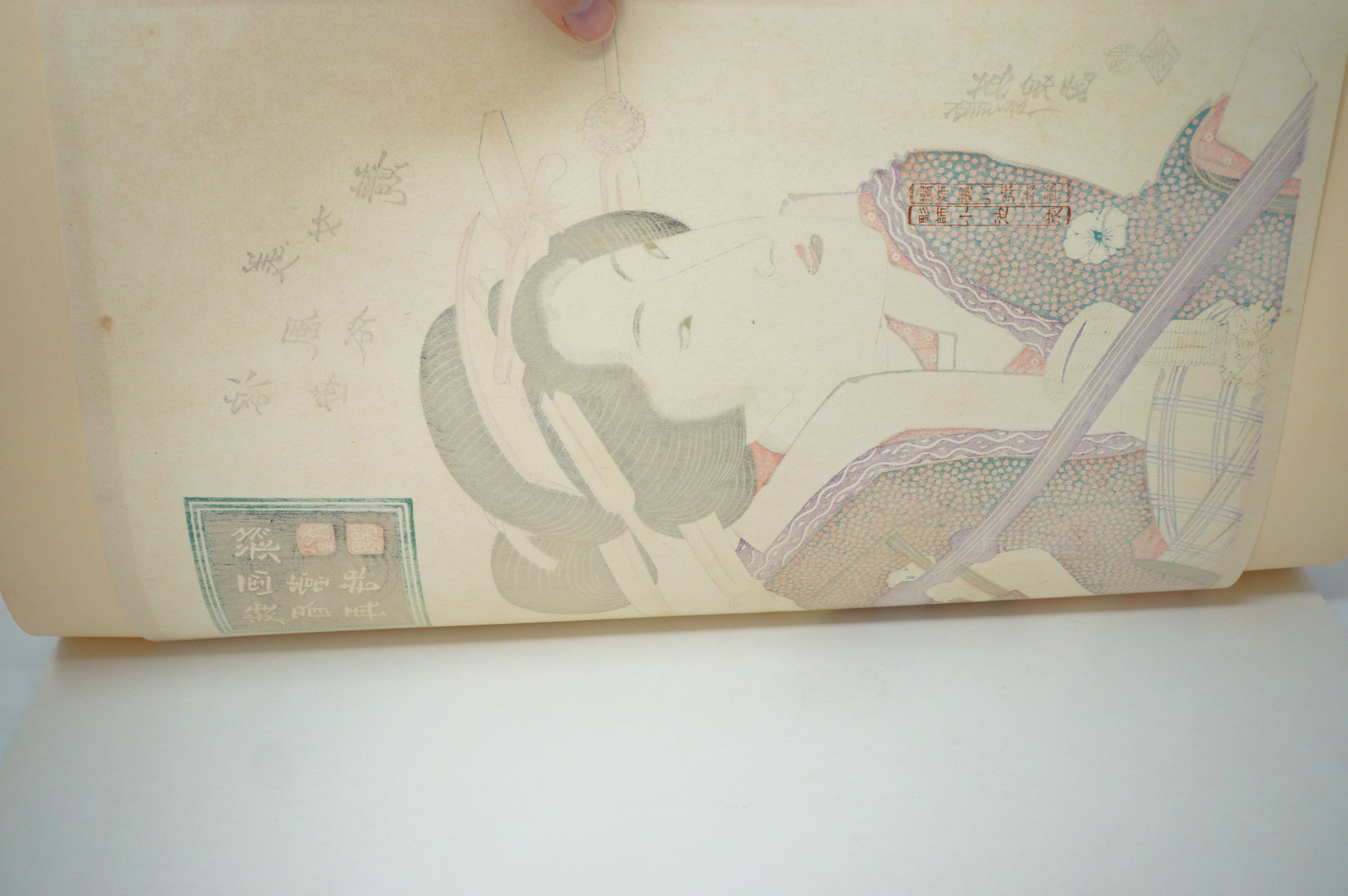 Japanese Quality Woodblock Print Recarved Edition by Keisai Eisen 1026D14