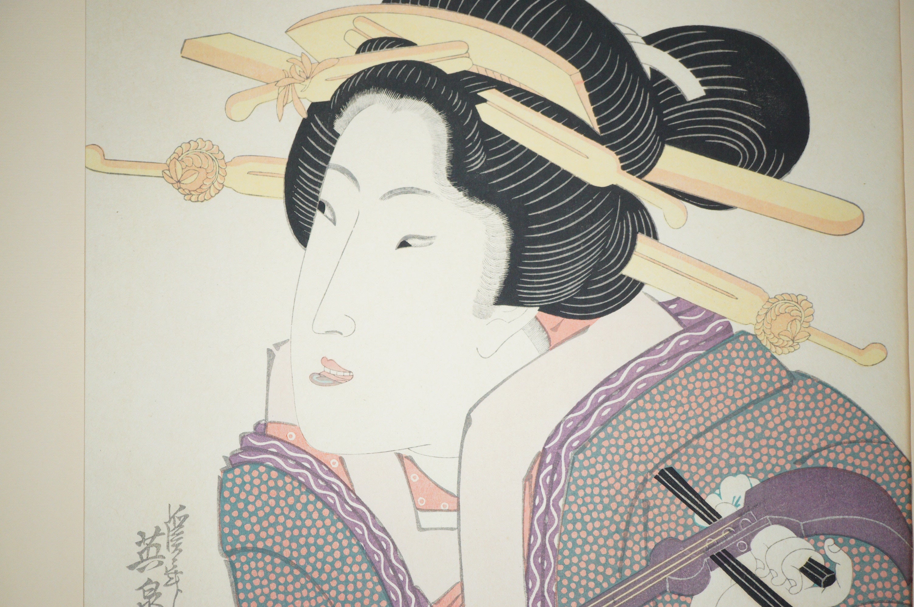 Japanese Quality Woodblock Print Recarved Edition by Keisai Eisen 1026D14