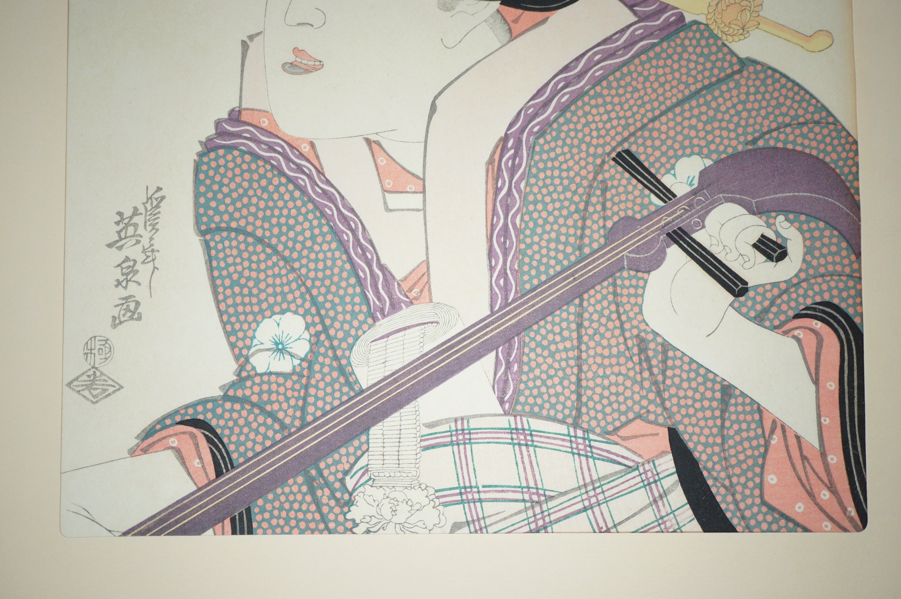 Japanese Quality Woodblock Print Recarved Edition by Keisai Eisen 1026D14
