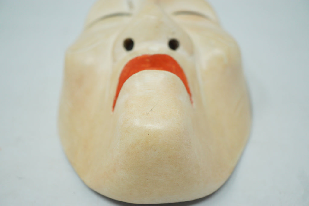 日本能剧恩纳风格木制面具复古原装日本 0331F15
