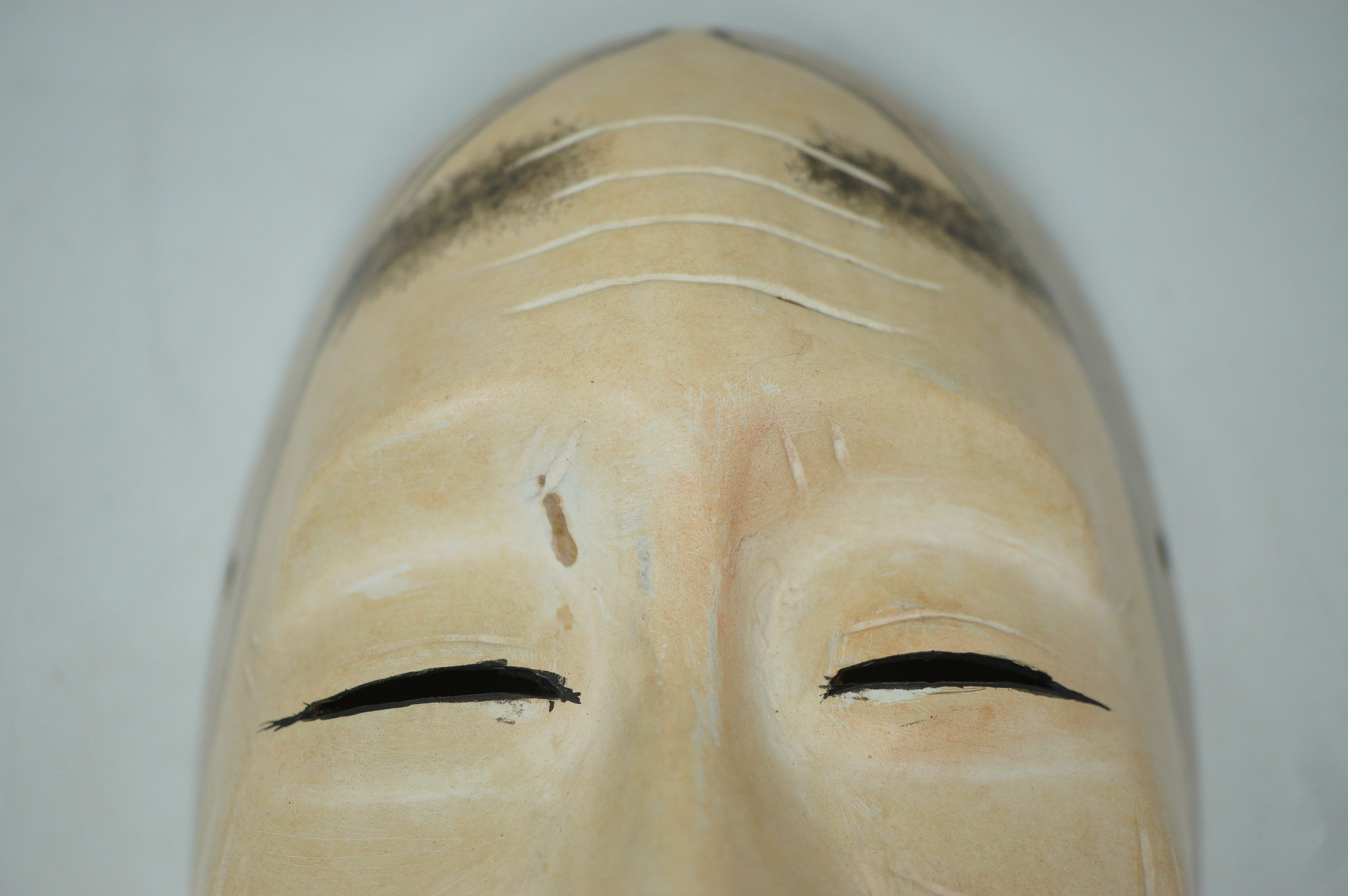 日本能剧恩纳风格木制面具复古原装日本 0331F15