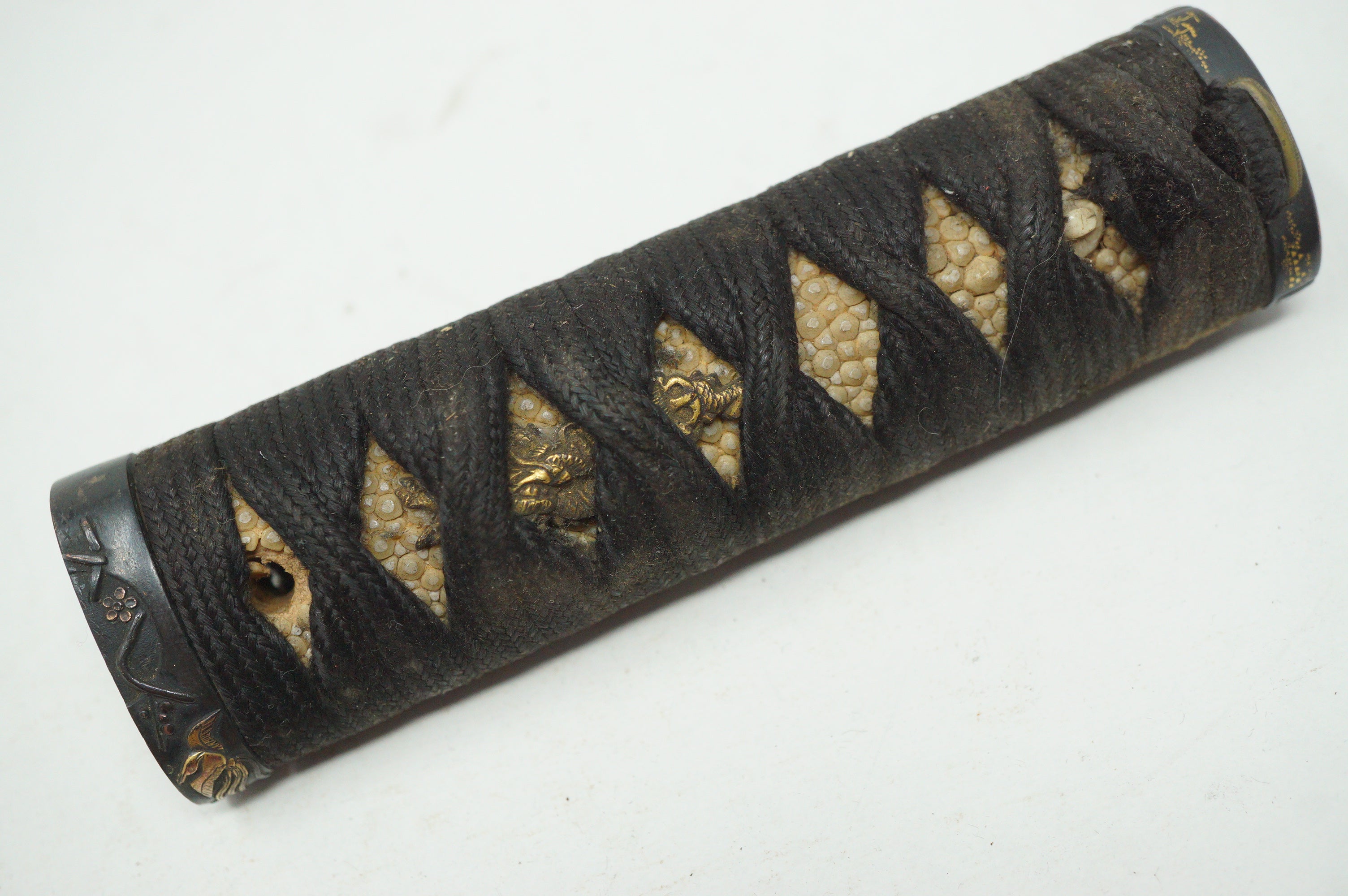 Japanese Wakizashi Sword Handle Antique Original Tsuka with Quality Parts 1226F15