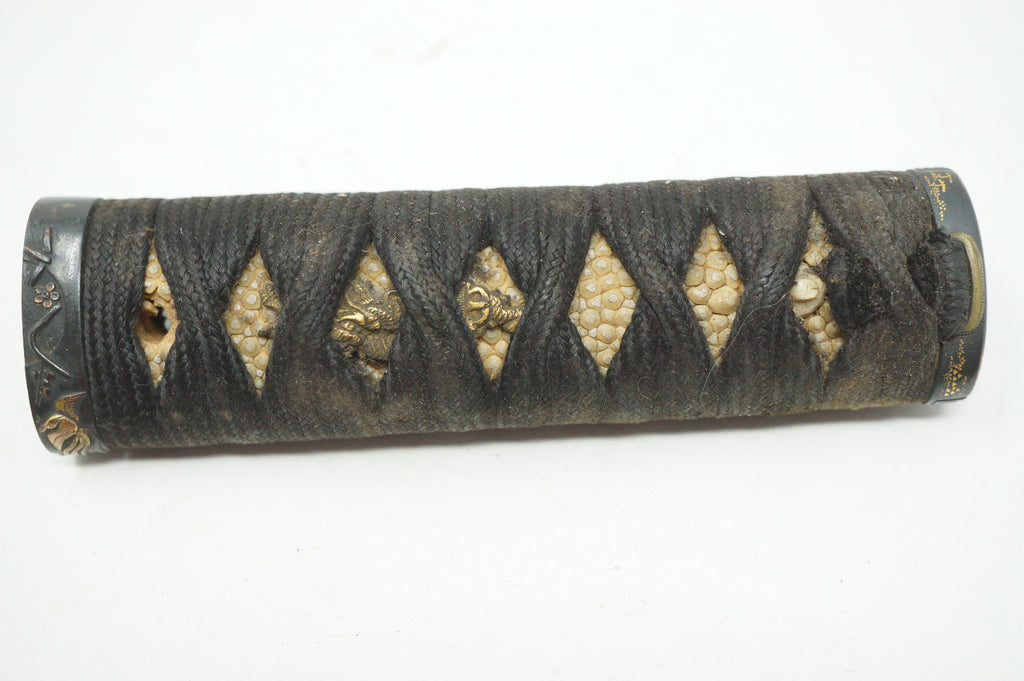 Japanese Wakizashi Sword Handle Antique Original Tsuka with Quality Parts 1226F15