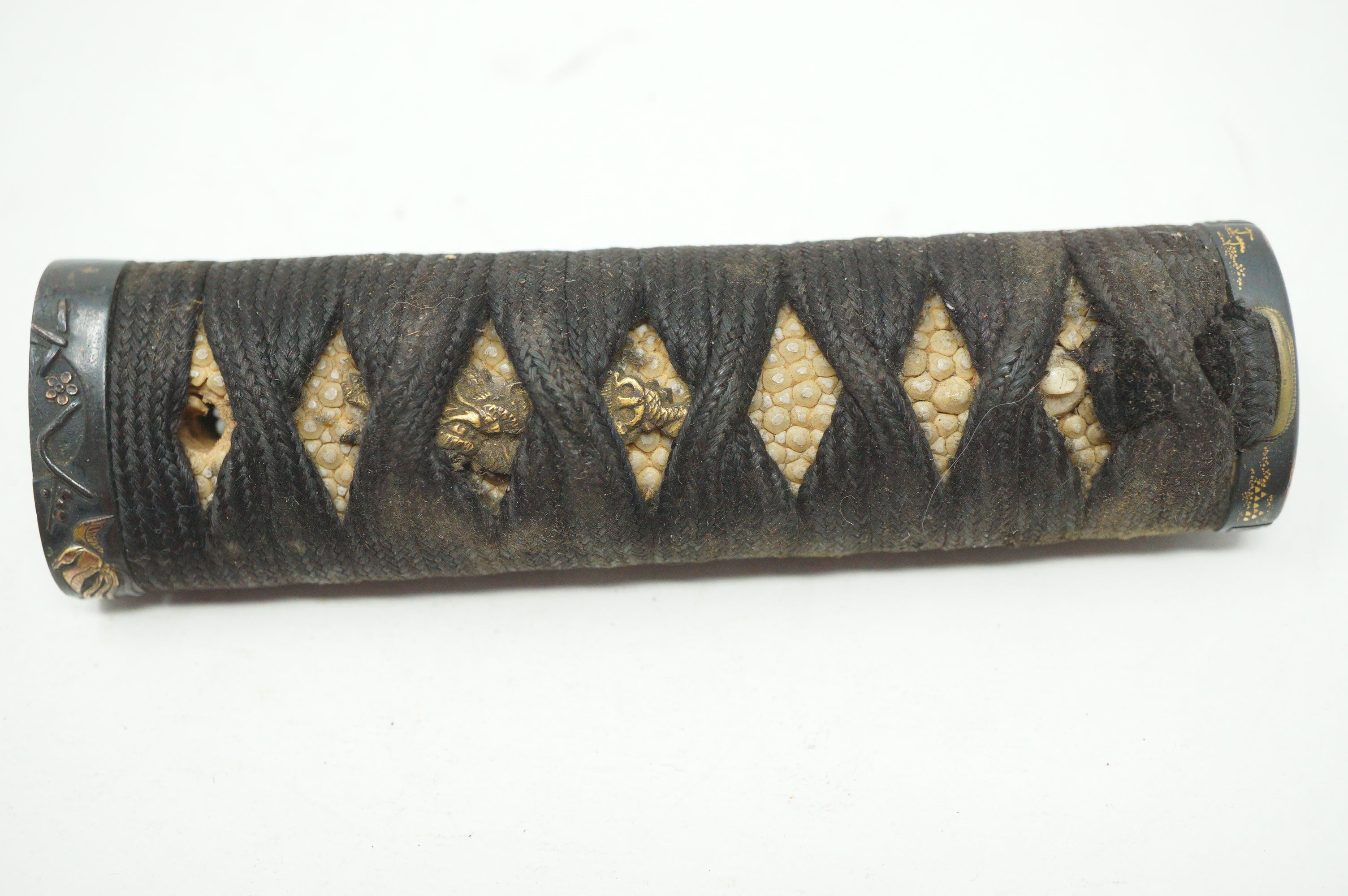 Japanese Wakizashi Sword Handle Antique Original Tsuka with Quality Parts 1226F15