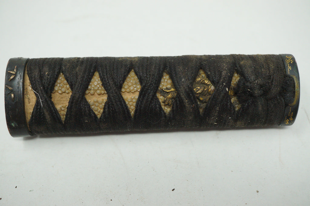 Japanese Wakizashi Sword Handle Antique Original Tsuka with Quality Parts 1226F15