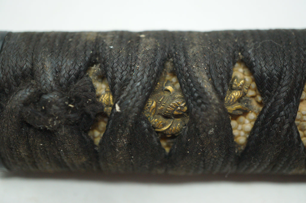 Japanese Wakizashi Sword Handle Antique Original Tsuka with Quality Parts 1226F15