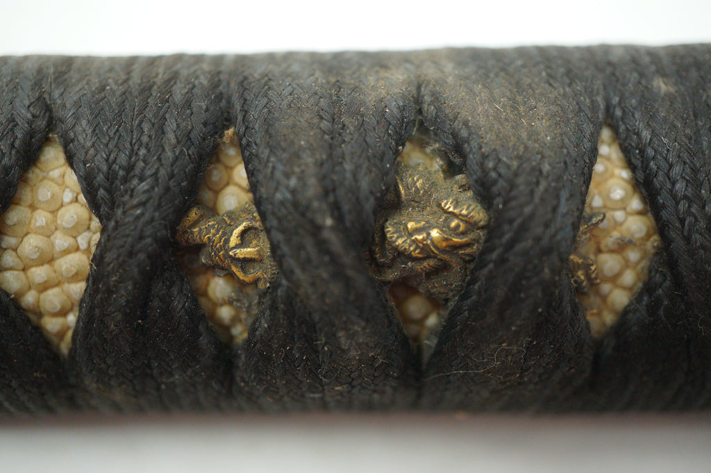 Japanese Wakizashi Sword Handle Antique Original Tsuka with Quality Parts 1226F15