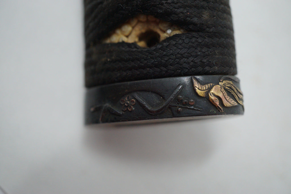Japanese Wakizashi Sword Handle Antique Original Tsuka with Quality Parts 1226F15