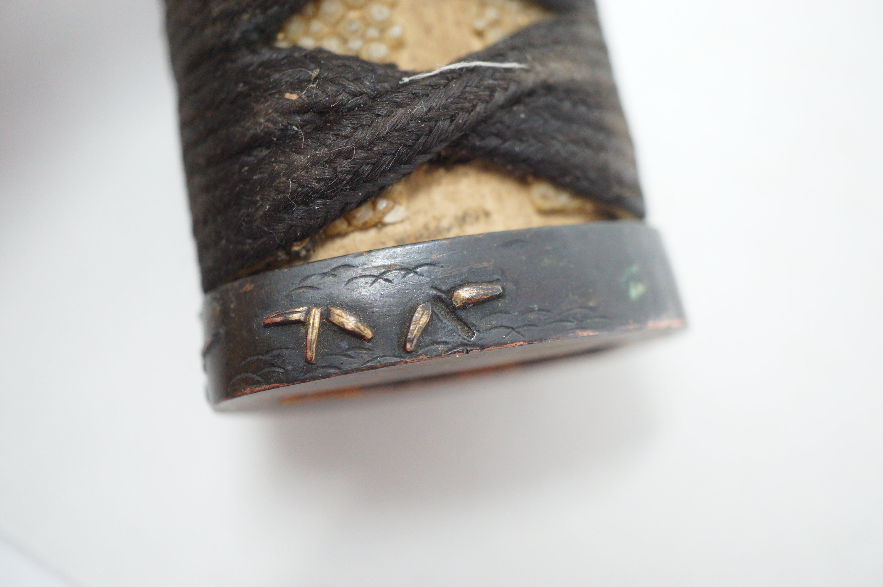 Japanese Wakizashi Sword Handle Antique Original Tsuka with Quality Parts 1226F15
