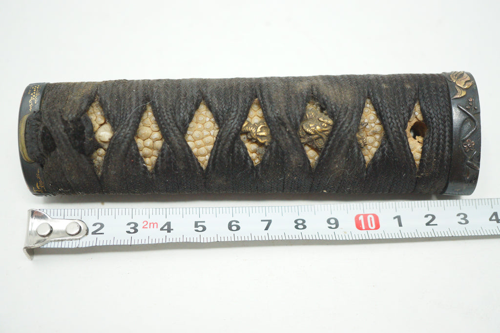 Japanese Wakizashi Sword Handle Antique Original Tsuka with Quality Parts 1226F15
