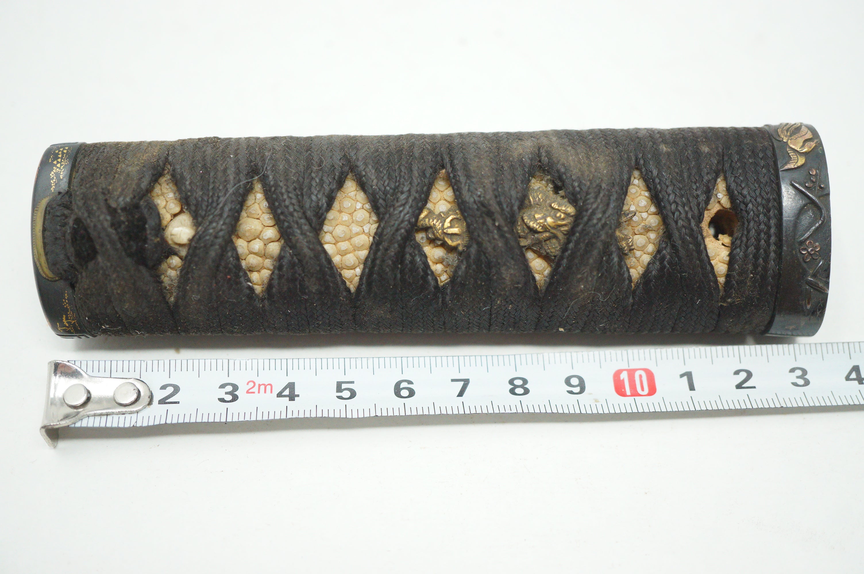 Japanese Wakizashi Sword Handle Antique Original Tsuka with Quality Parts 1226F15