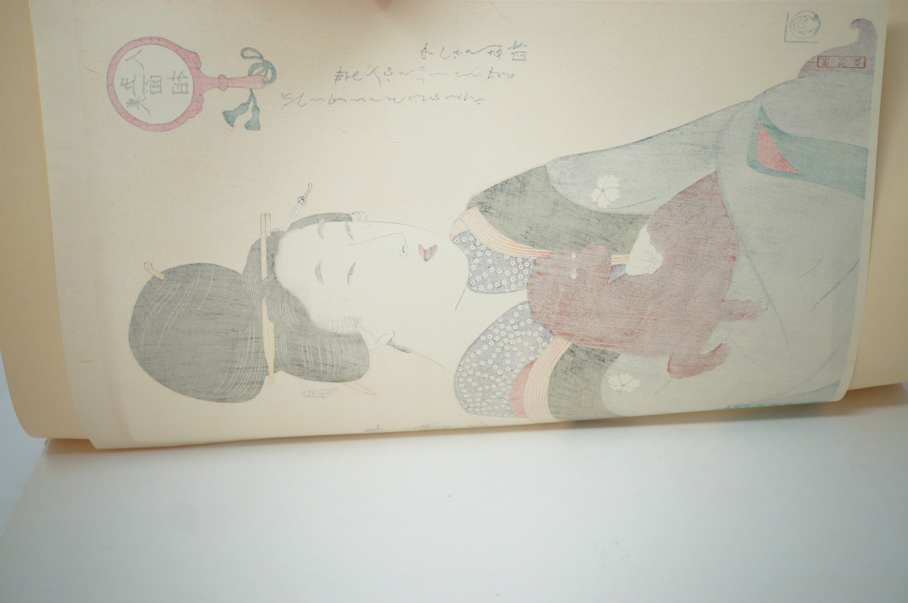 Japanese Quality Woodblock Print Recarved Edition by Kitagawa Utamaro 1026D15