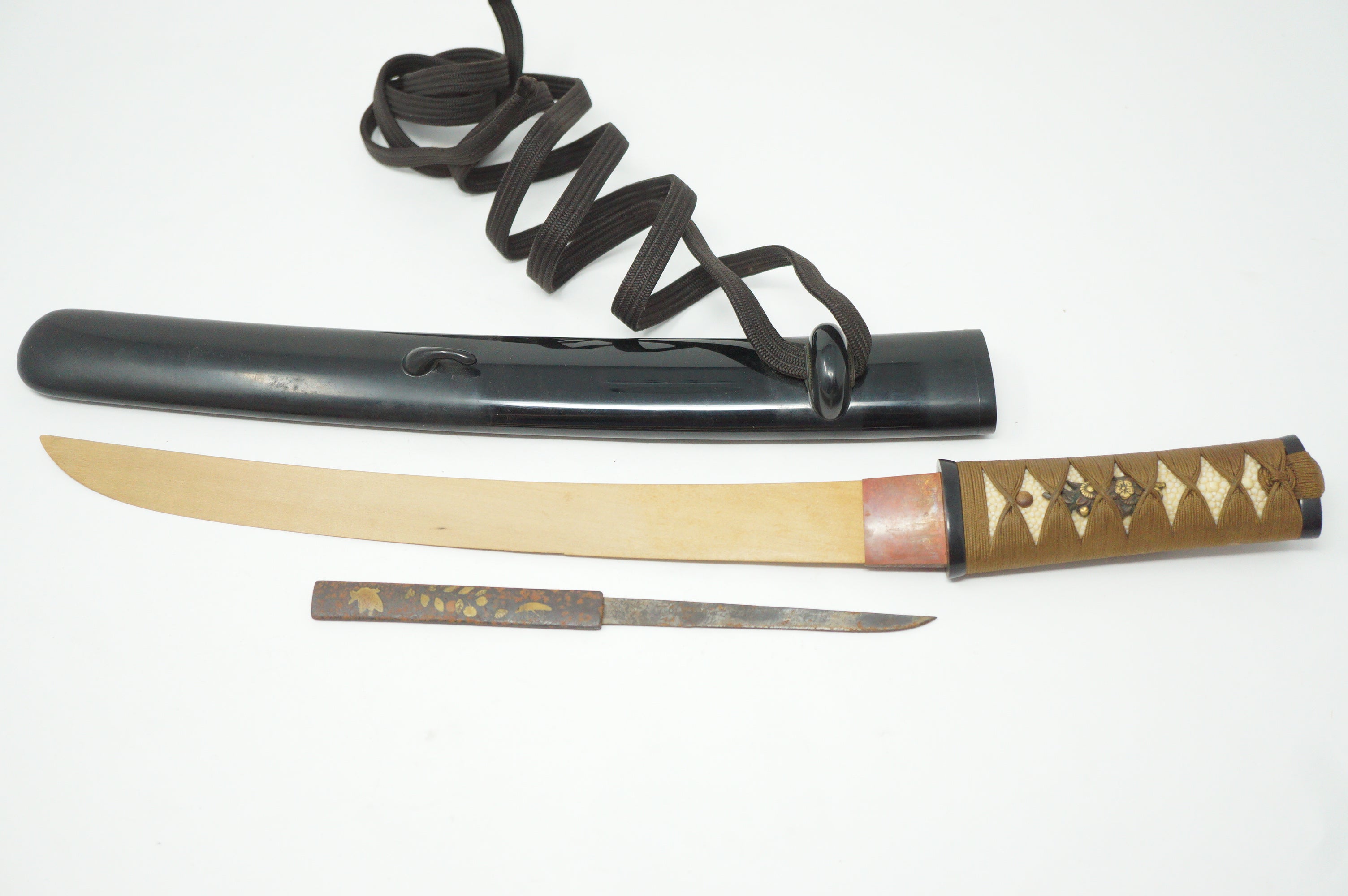 Japanisches antikes Messer inkl. Kozuka in exquisitem Zustand Original aus Japan 0925E15