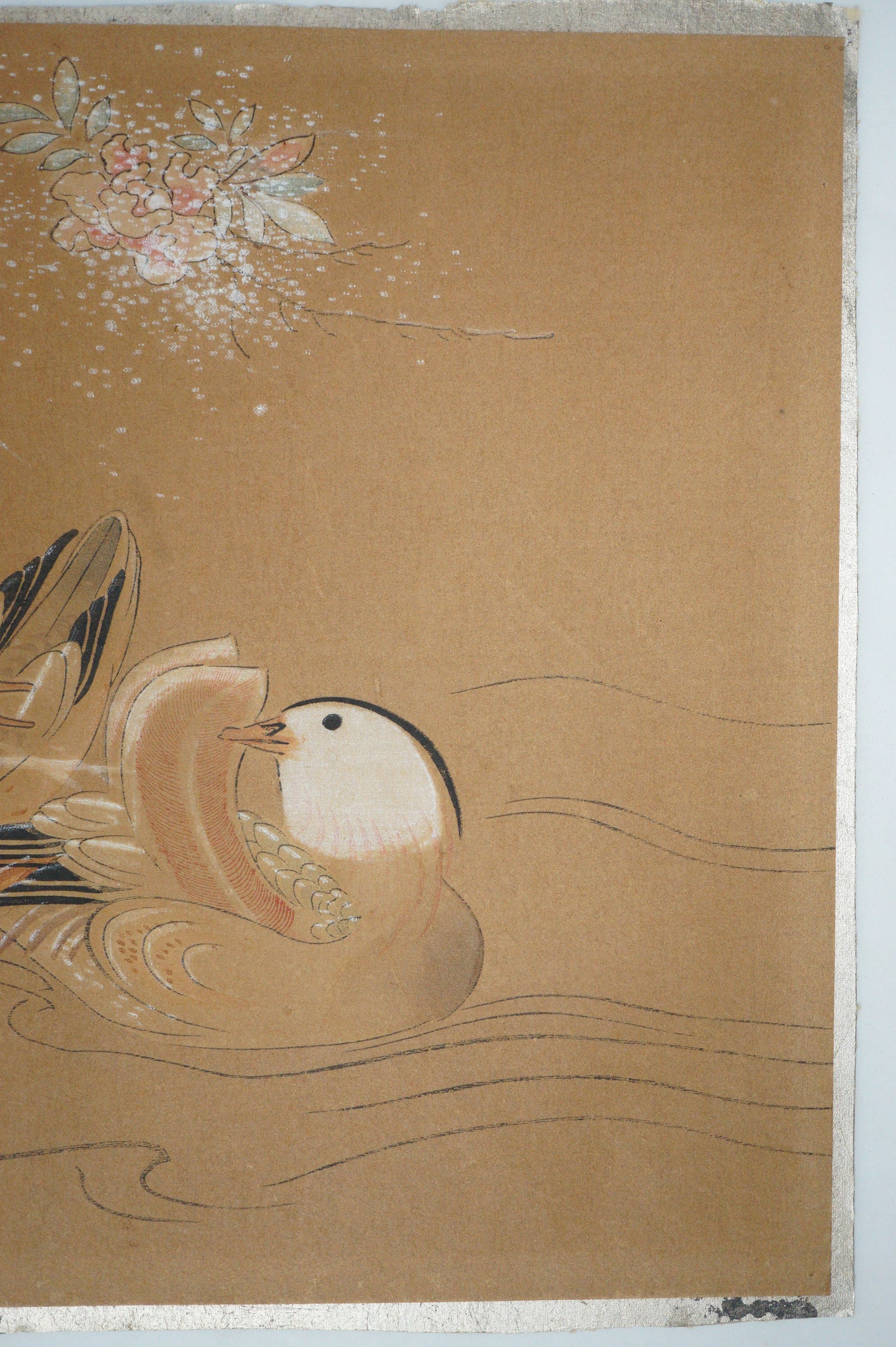 Japanese Woodblock Print -Mandarin Ducks- by Miyazaki Yuzen 0105E16