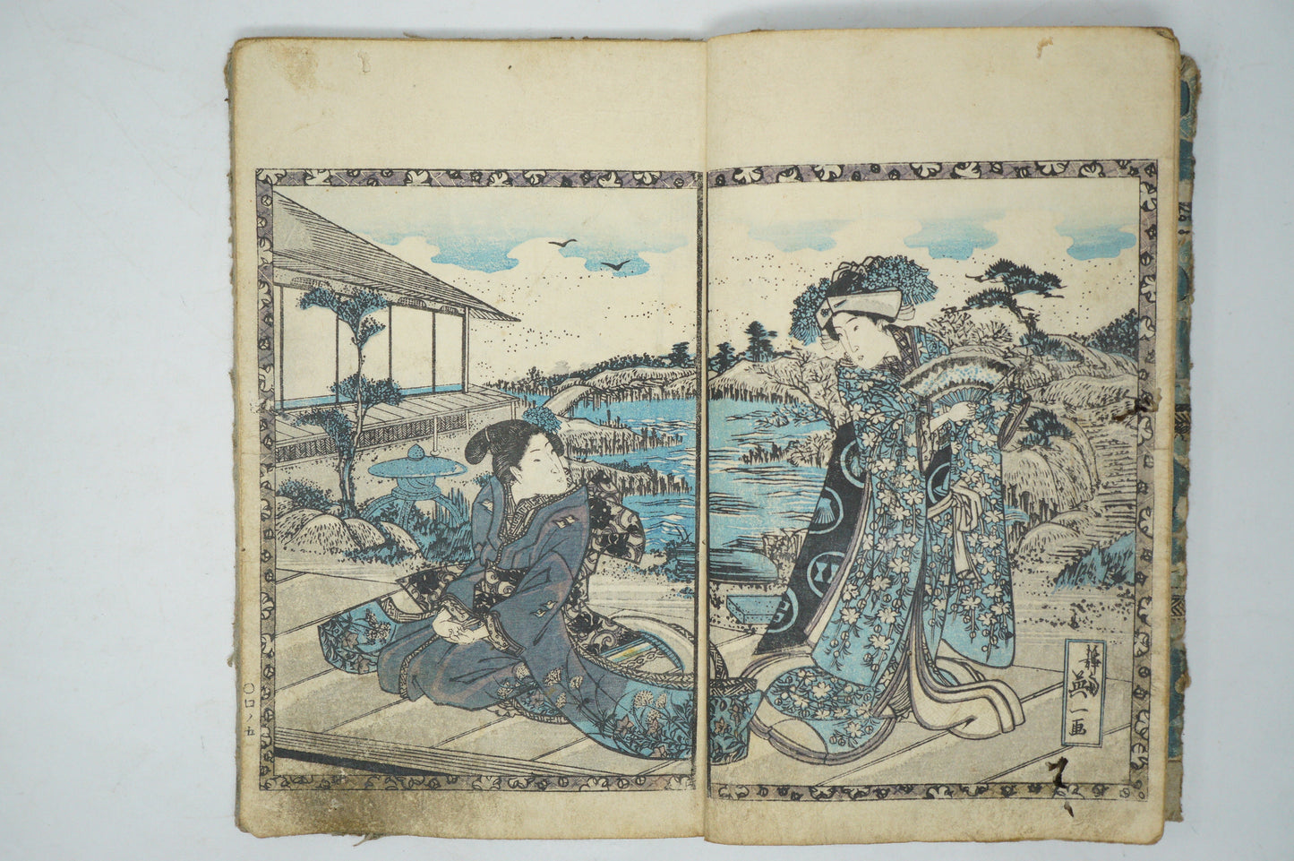 Original Woodblock Manga Book Set x3 with detailed Images by Seisai Eiichi from Japan 0603E16