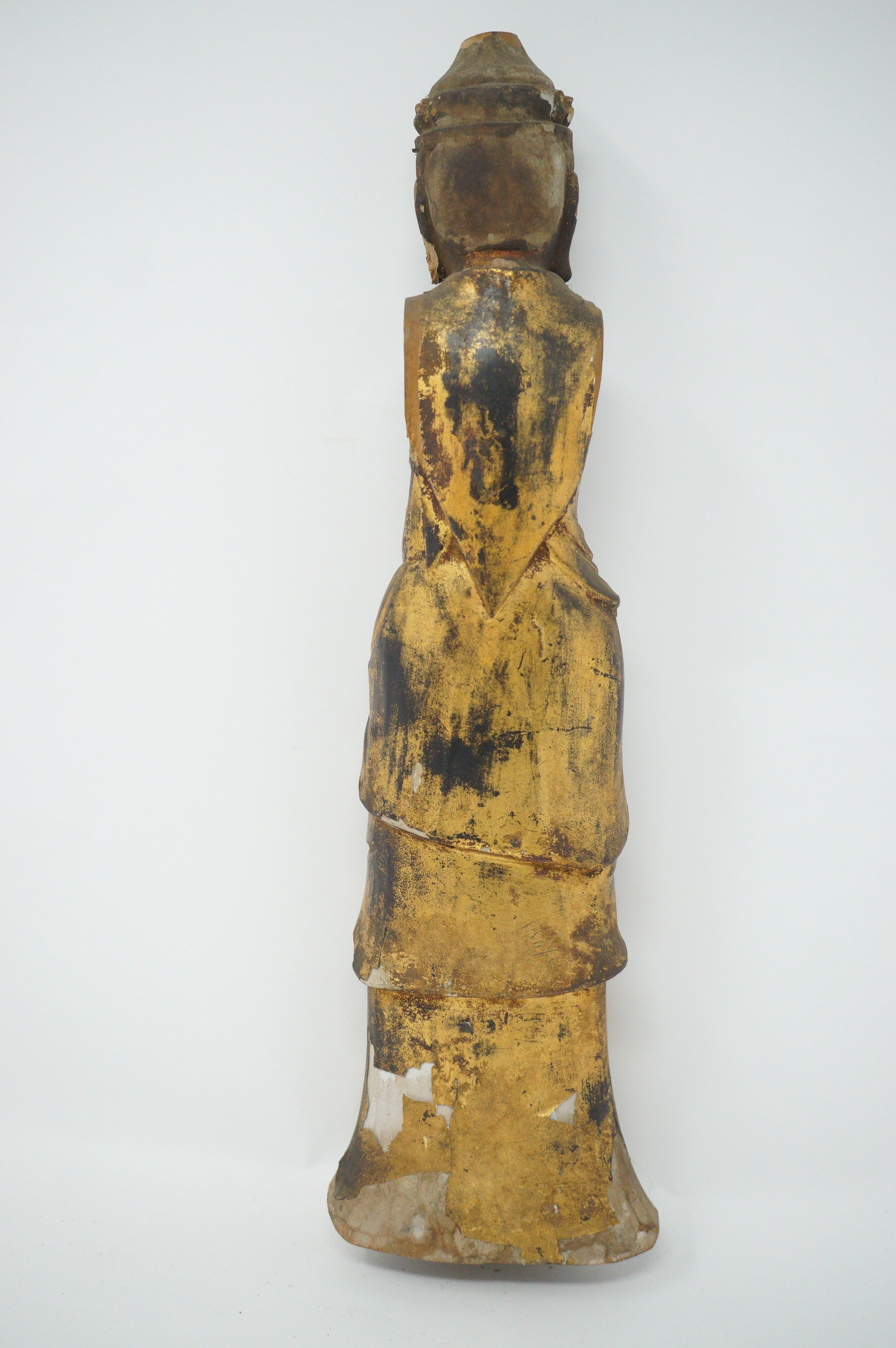 Kannon Bodhisattva Figur Gott der Liebe und Barmherzigkeit, antikes Original aus Japan 0808D16