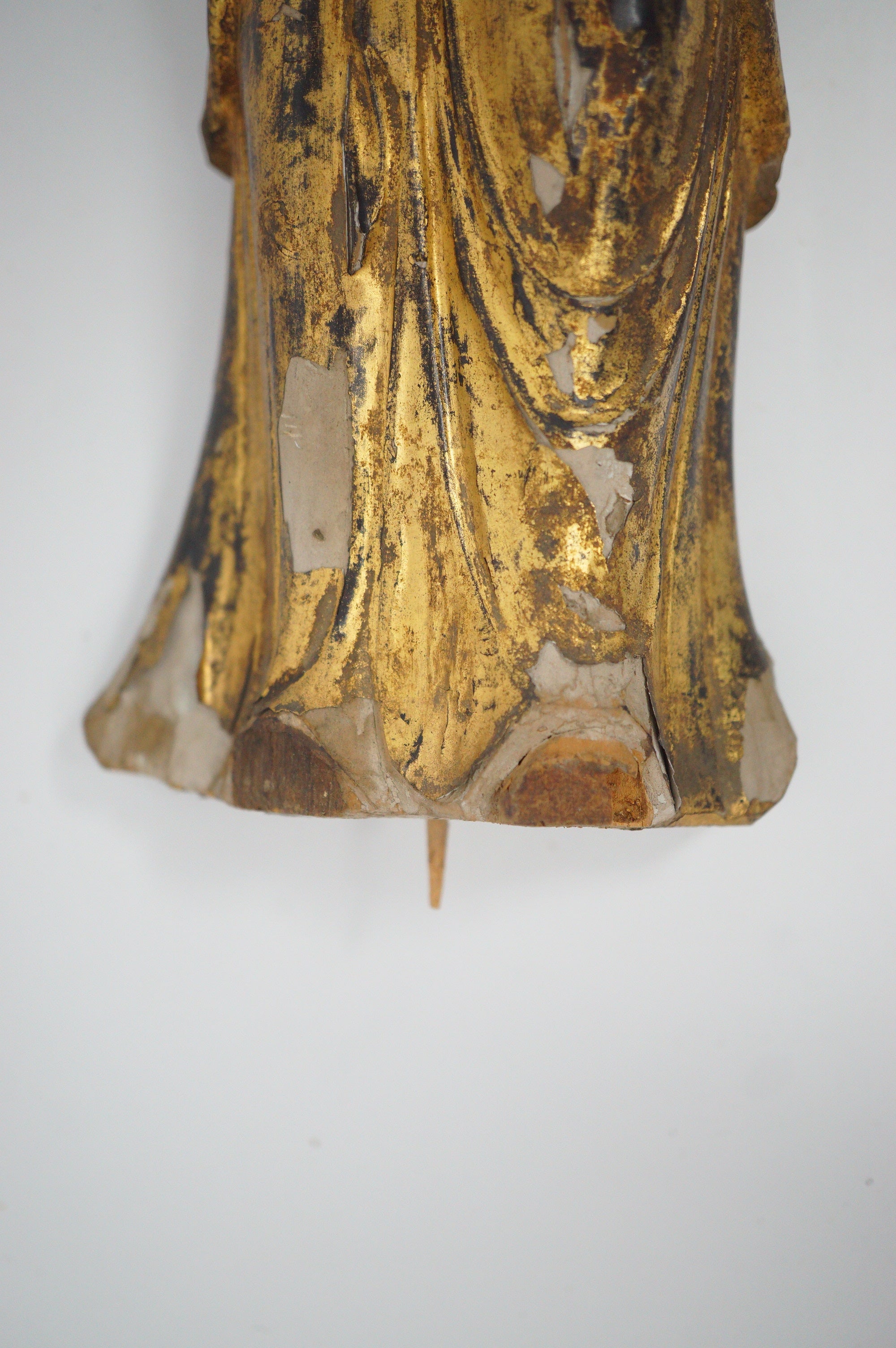 Kannon Bodhisattva Figur Gott der Liebe und Barmherzigkeit, antikes Original aus Japan 0808D16