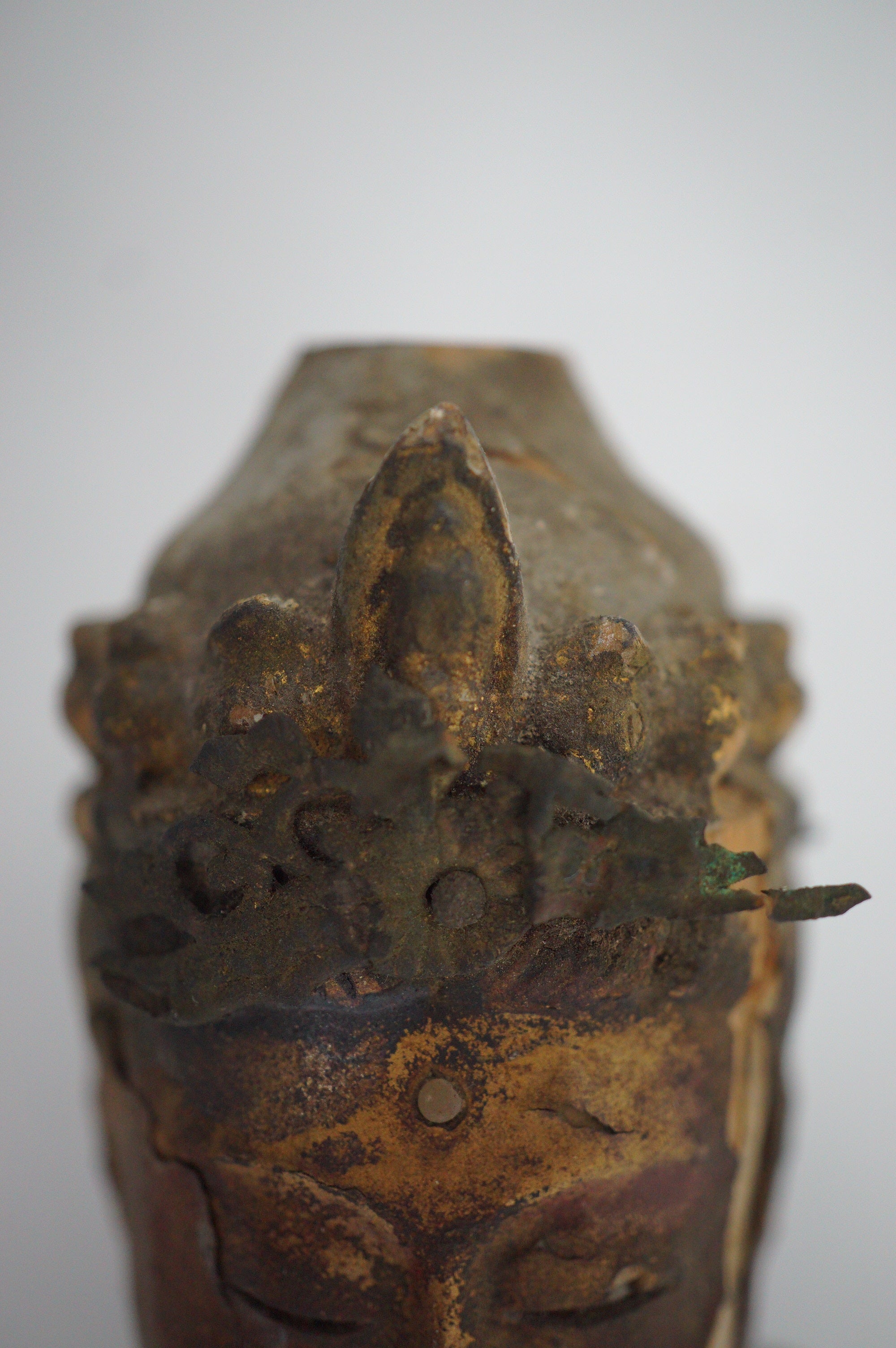 Kannon Bodhisattva Figur Gott der Liebe und Barmherzigkeit, antikes Original aus Japan 0808D16