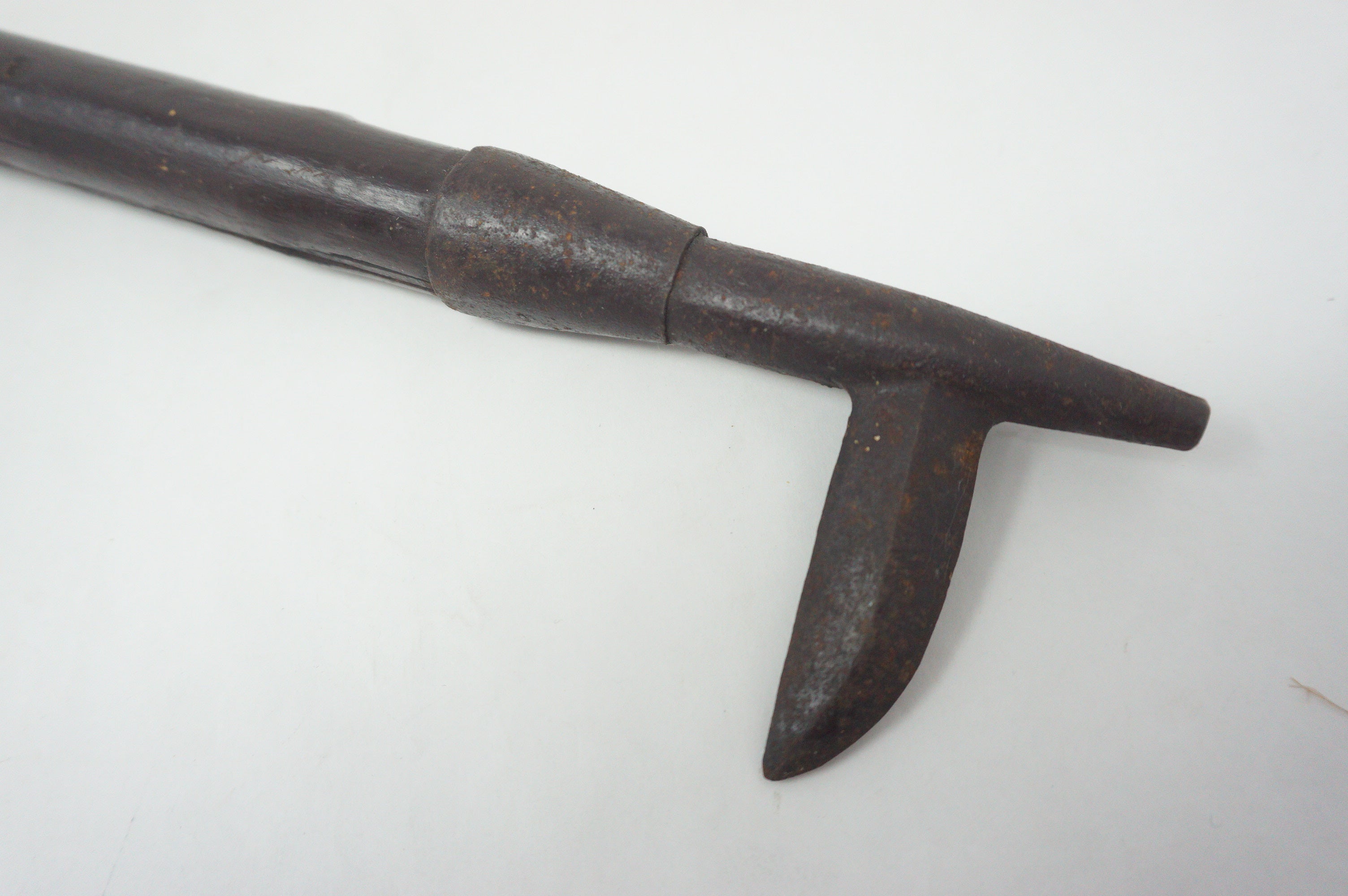 Antique Edo Period Long-Handled Tobigukuchi Firefighter Hook Spear Weapon 0714G16