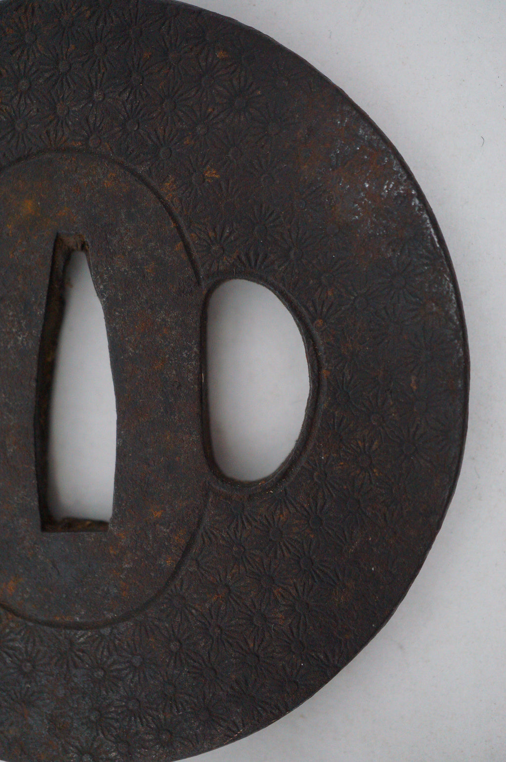 Japanese Iron Tsuba Guard for Katana or Wakizashi Sword Cherry Blossom Design from Japan 0228E16