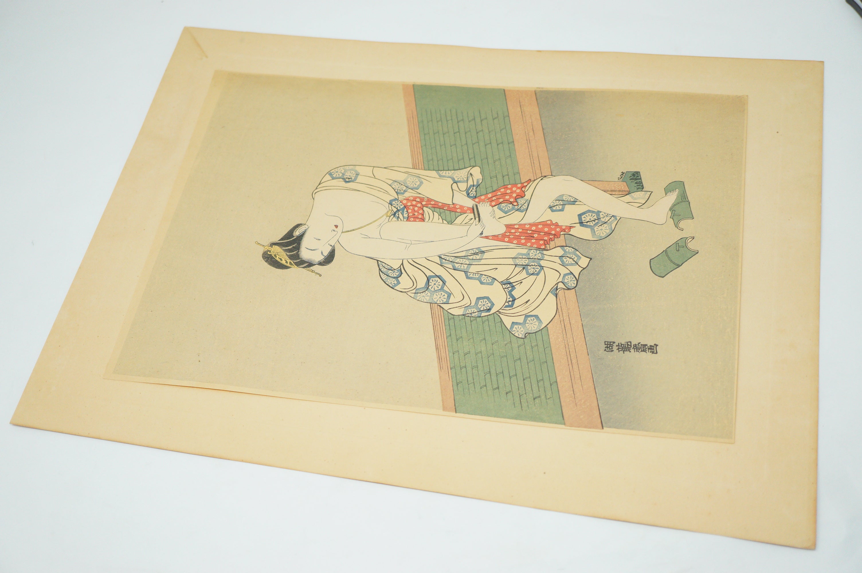Hochwertiger japanischer Holzschnitt-Nachdruck aus den 1920er-Jahren von Utagawa Kunisada aus Japan 0904E16