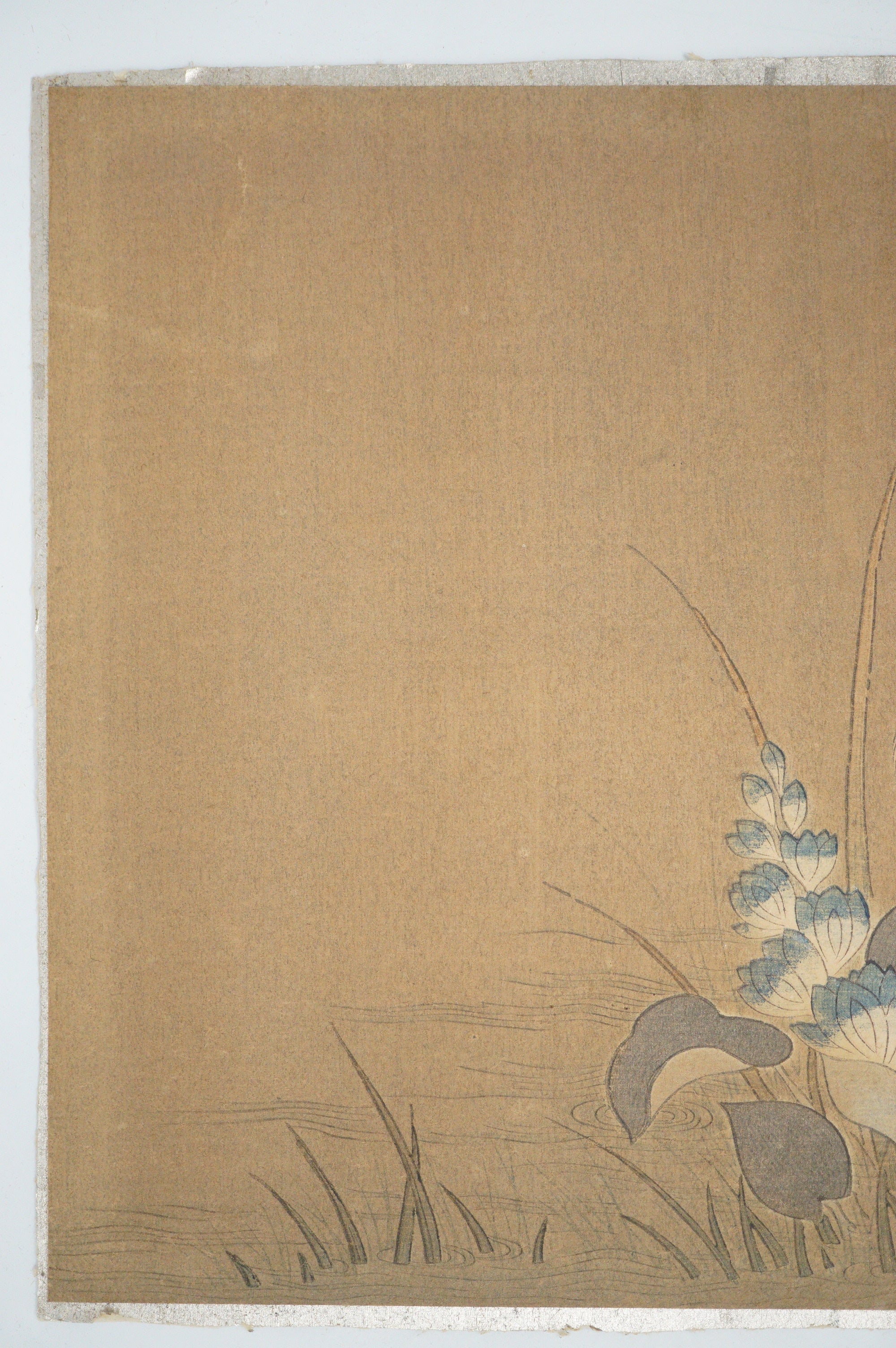 Japanese Woodblock Print -Herons & Aquatic Plants- by Kano Tanyu 0105E17