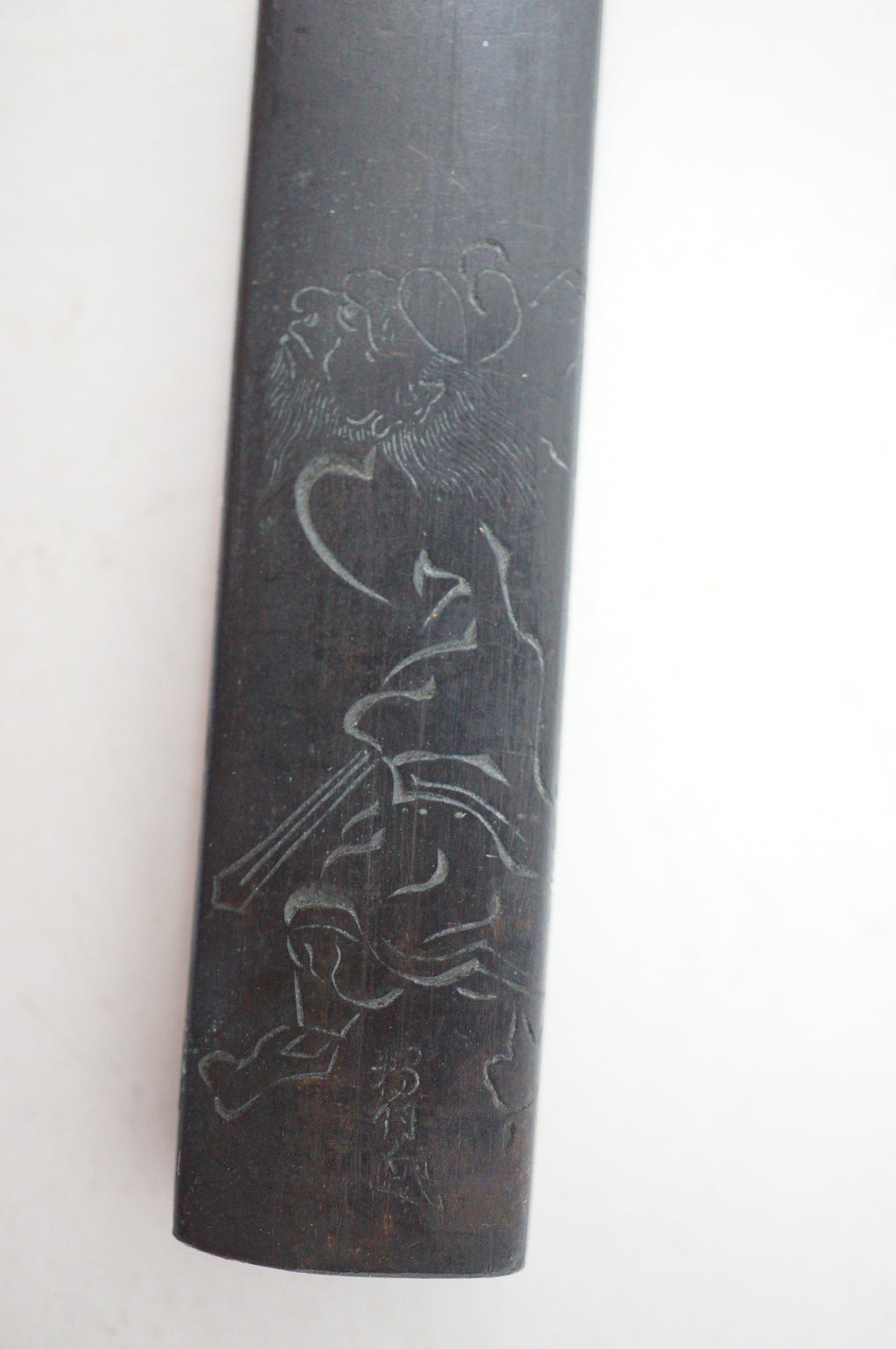 Japanese Kozuka Knife with Signed Handle & fine Images Antique Original from Japan 0901F17