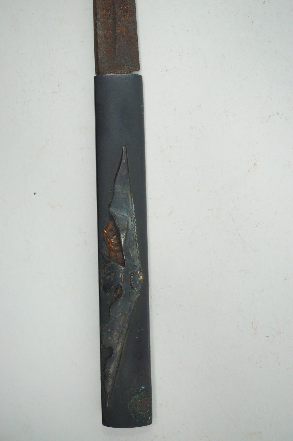 Japanese Kozuka Knife with Signed Handle & fine Images Antique Original from Japan 0901F17
